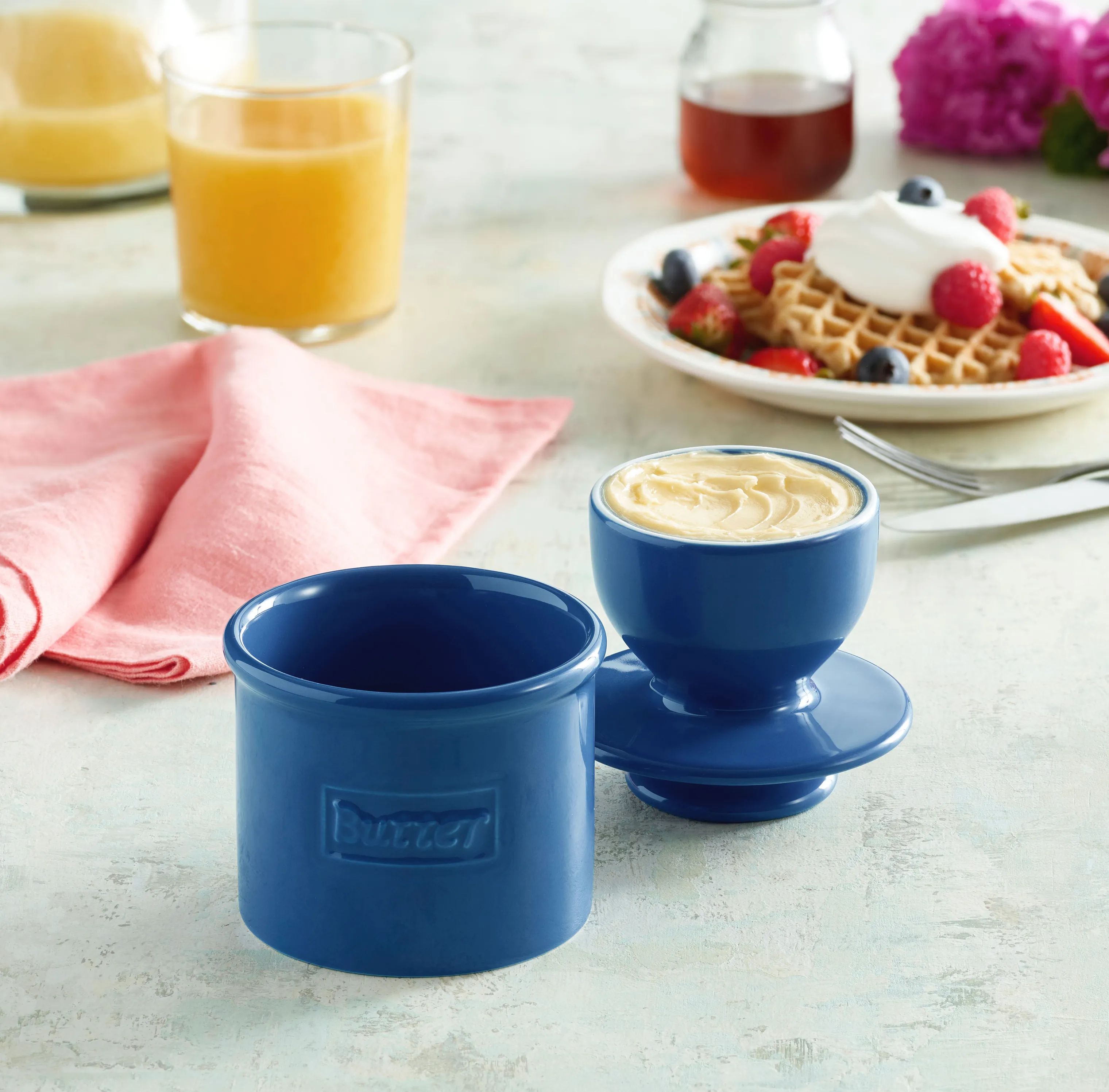 Butter Bell Smørbokse Smørklokke i Blå, 2