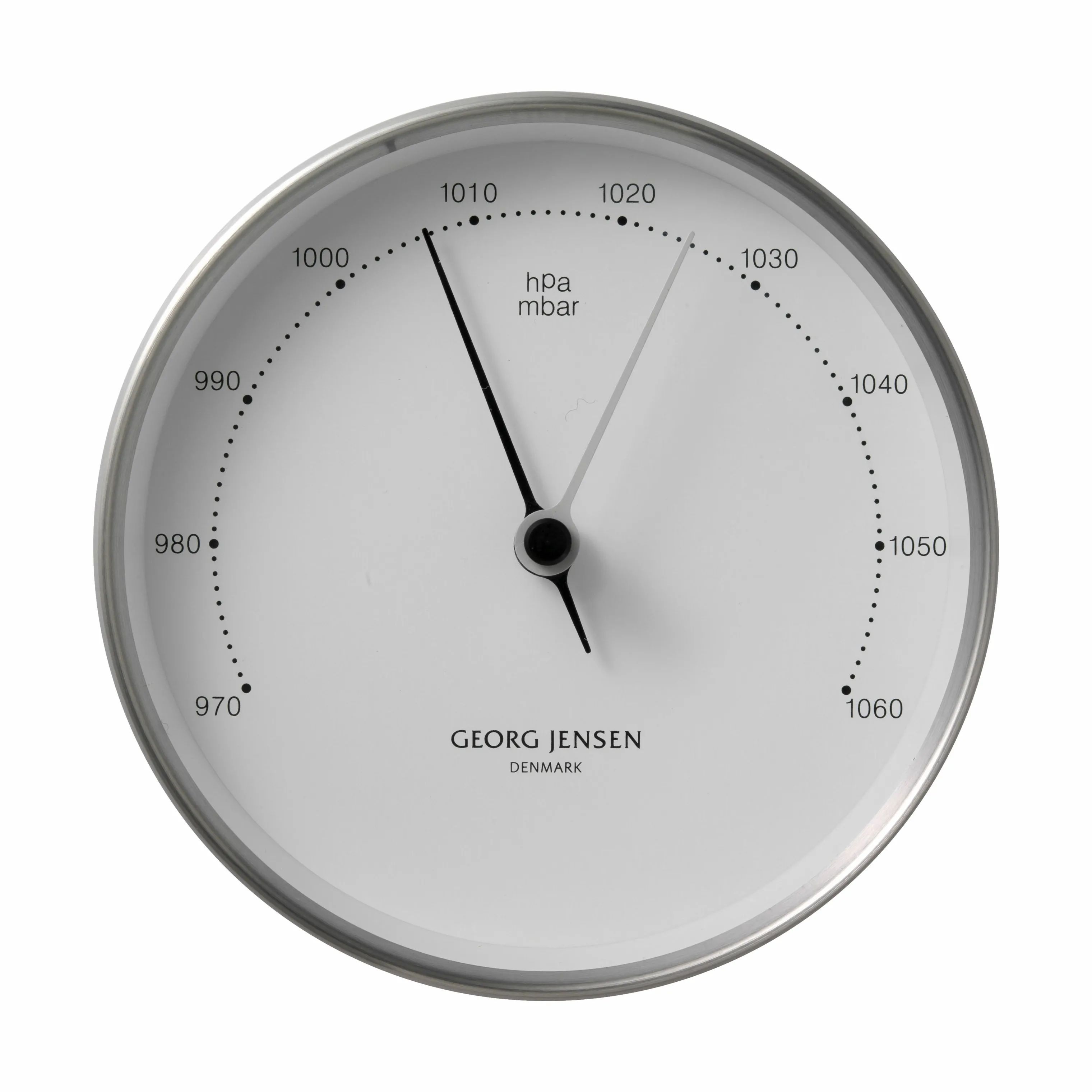 Georg Jensen Vejrstationer Henning Koppel Koppel Vejrbarometer i Hvid/Stål, 1