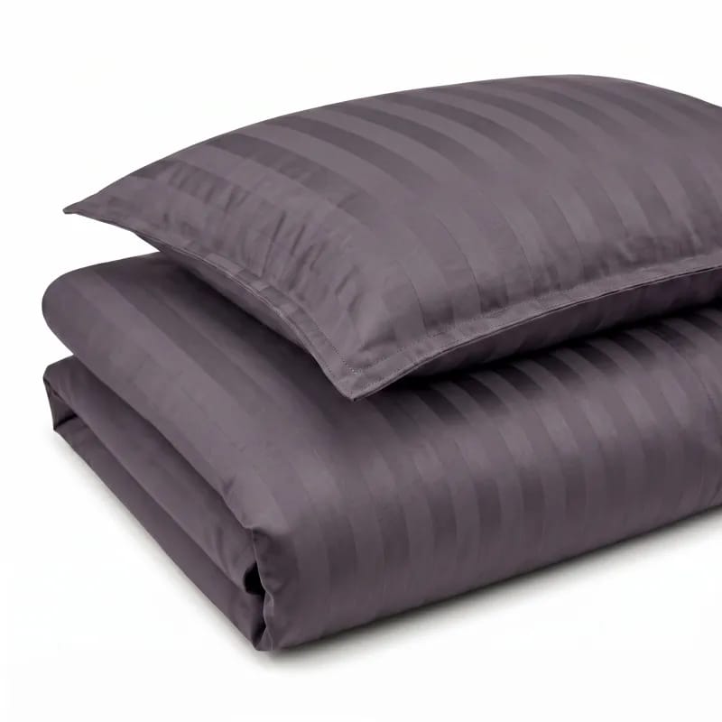 Casa Decór Sengetøj Dreamers Stripe Sengetøj i Anthracite, B140 x L200 cm, 1