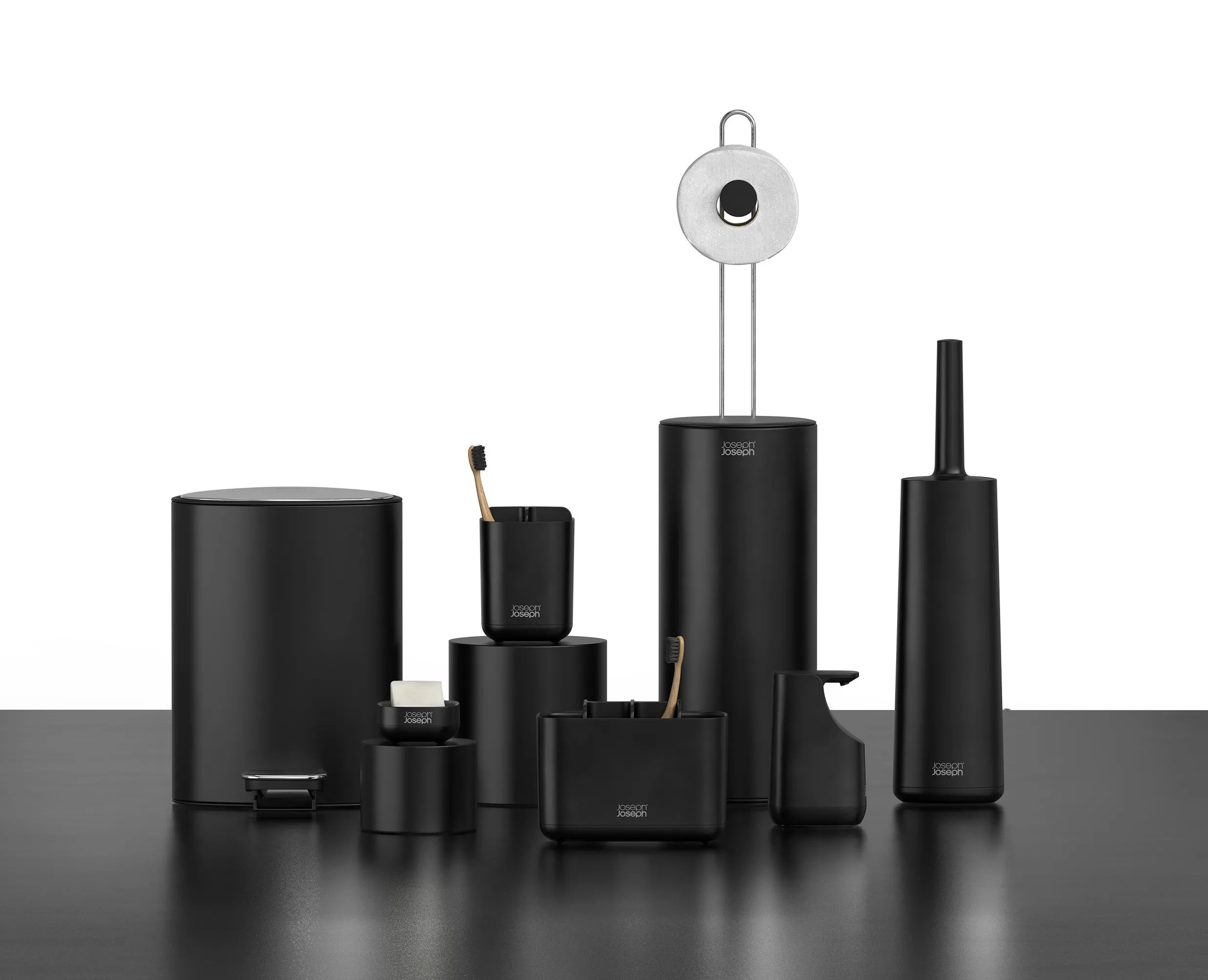 Joseph Joseph Toiletbørster EasyStore™ Toiletpapirsholder i Black, 2
