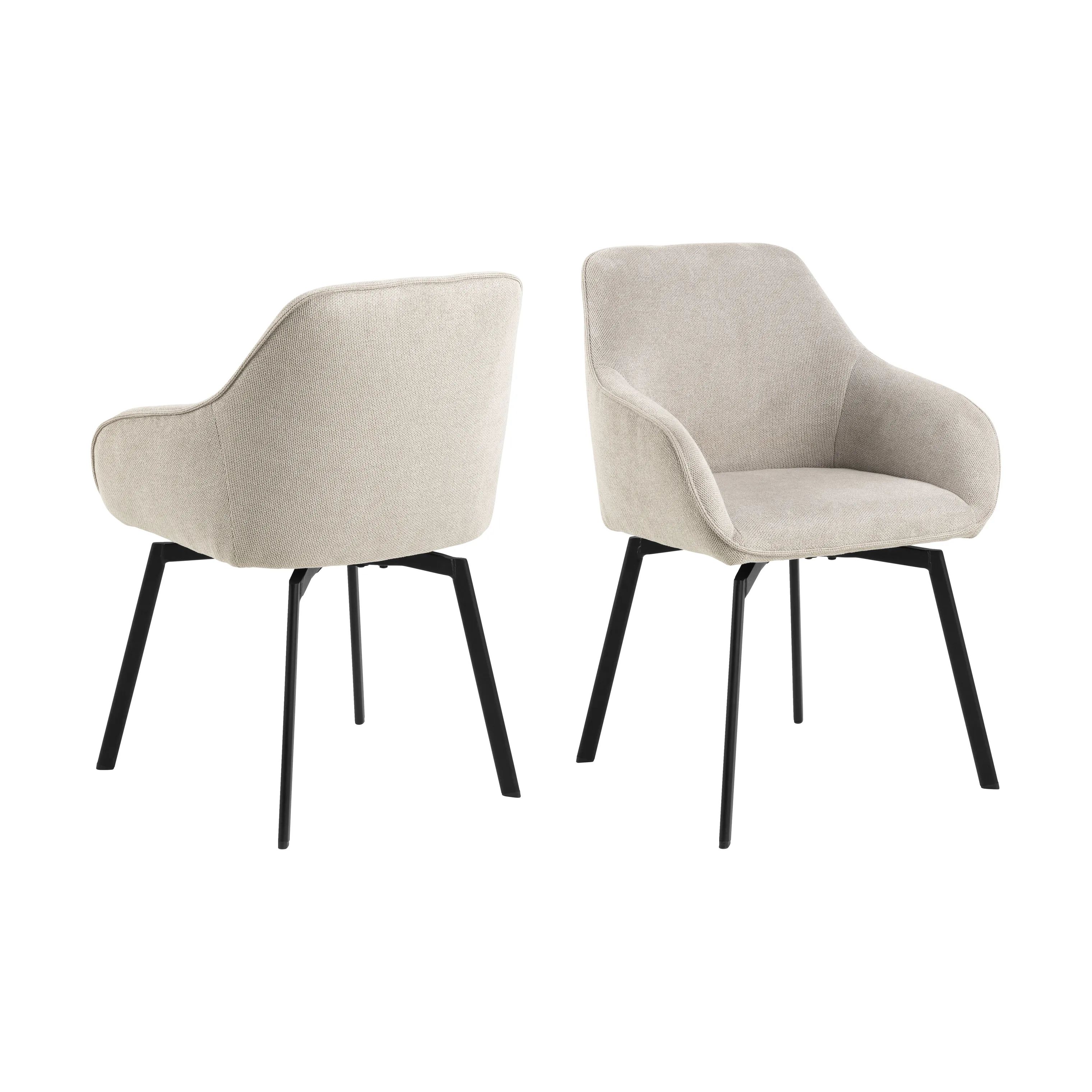 CASA Living Spisebordsstole Clara Spisebordsstol - 2 stk i Beige, 4