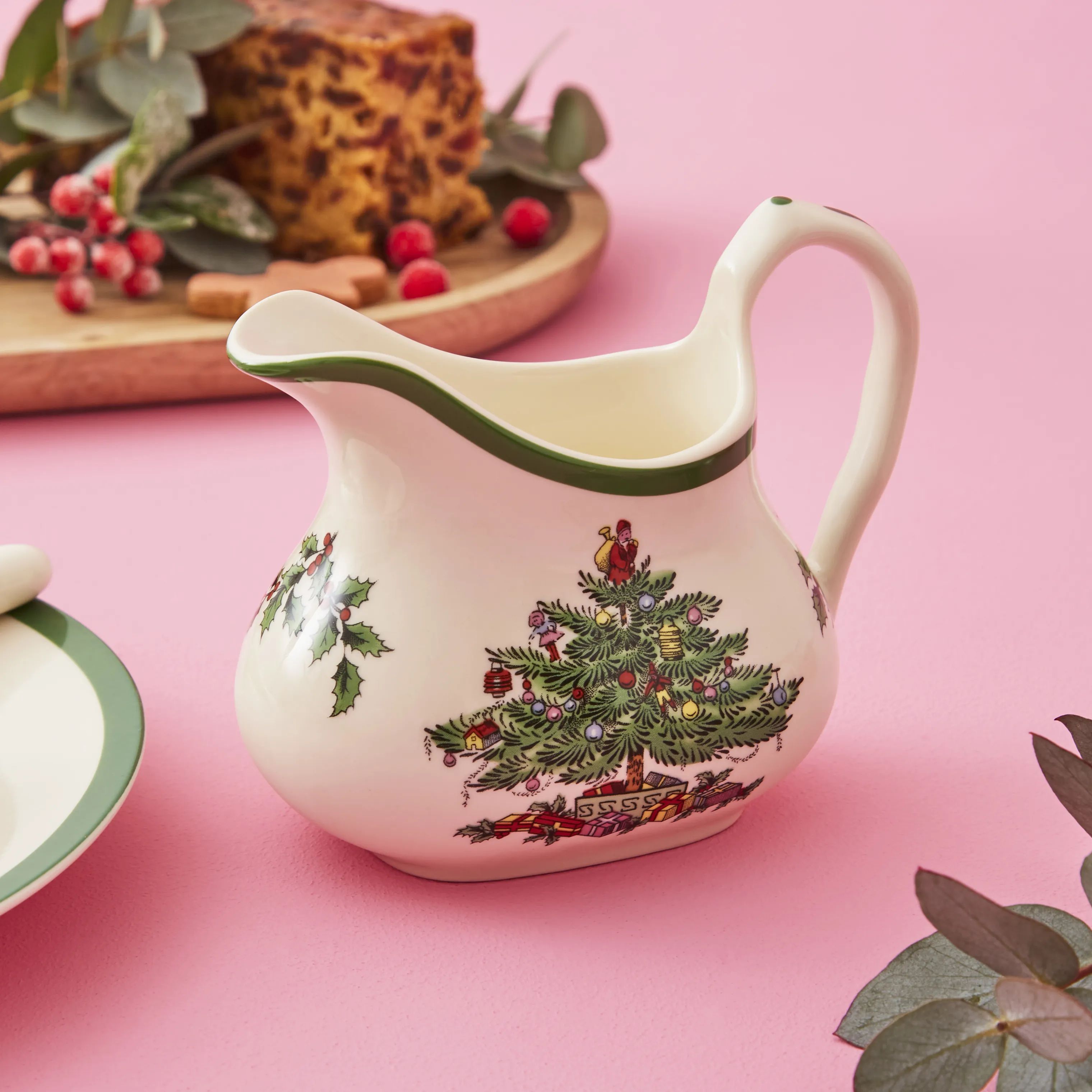 Spode Mælke- og flødekander Christmas Tree Flødekande i Hvid/grøn/rød, 2