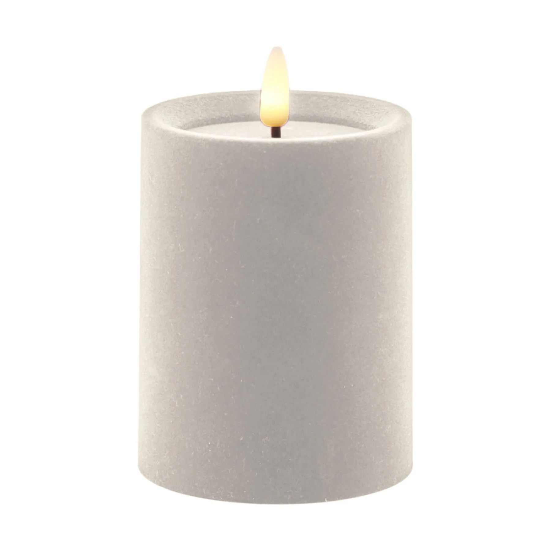 Sirius LED-lys Sille Velour LED Bloklys i Elfenben, 12,5 cm, 1
