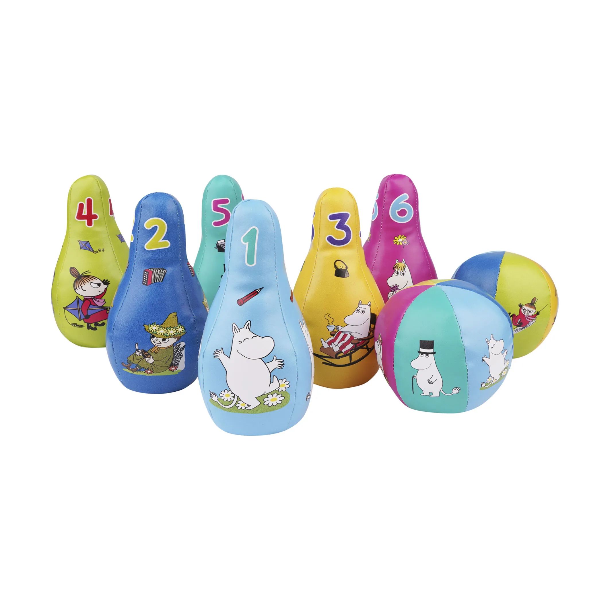 Barbo Toys Spil Moomin Bowlingsæt i Multifarvet, 1