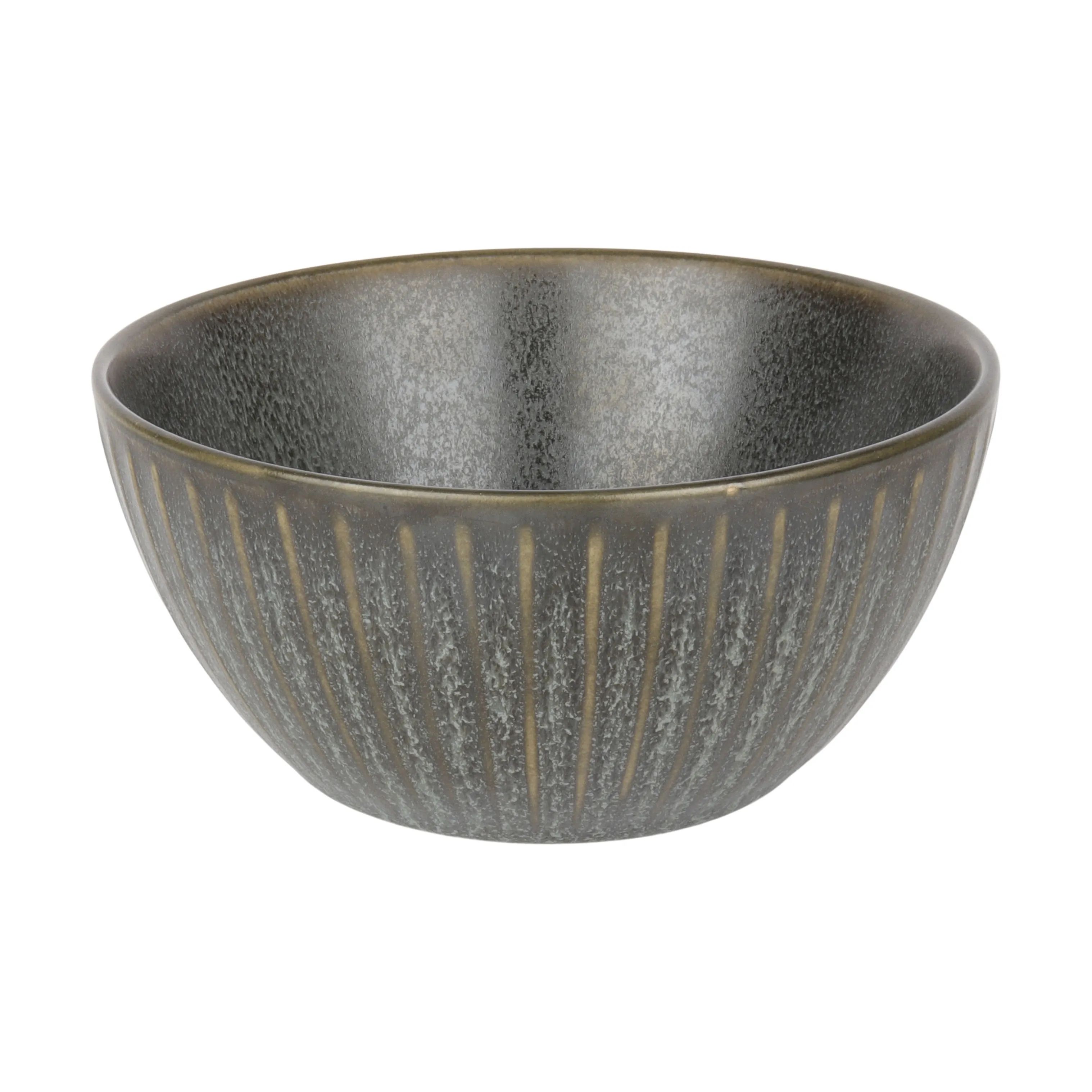 CASA Living Serveringsskåle Sofia Riflet Skål i Grå, 15 cm, 1