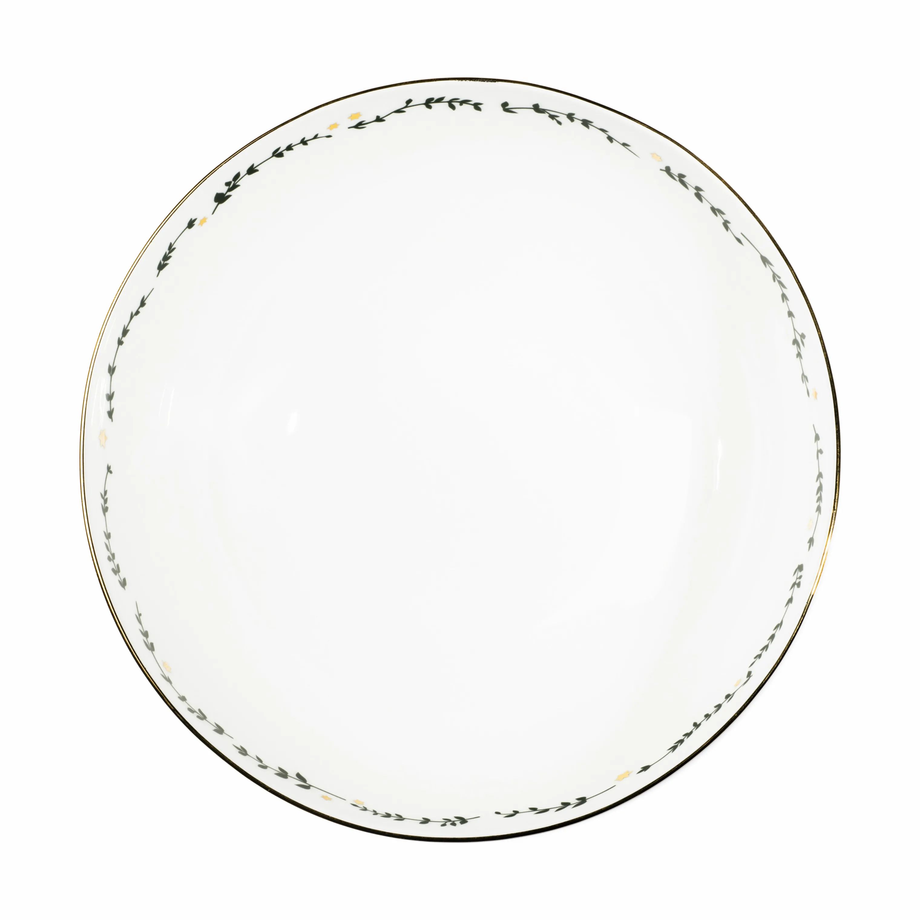 Jette Frölich Design Serveringsskåle Vinterstjerner Serveringsskål i Grøn/guld, 25 cm, 1