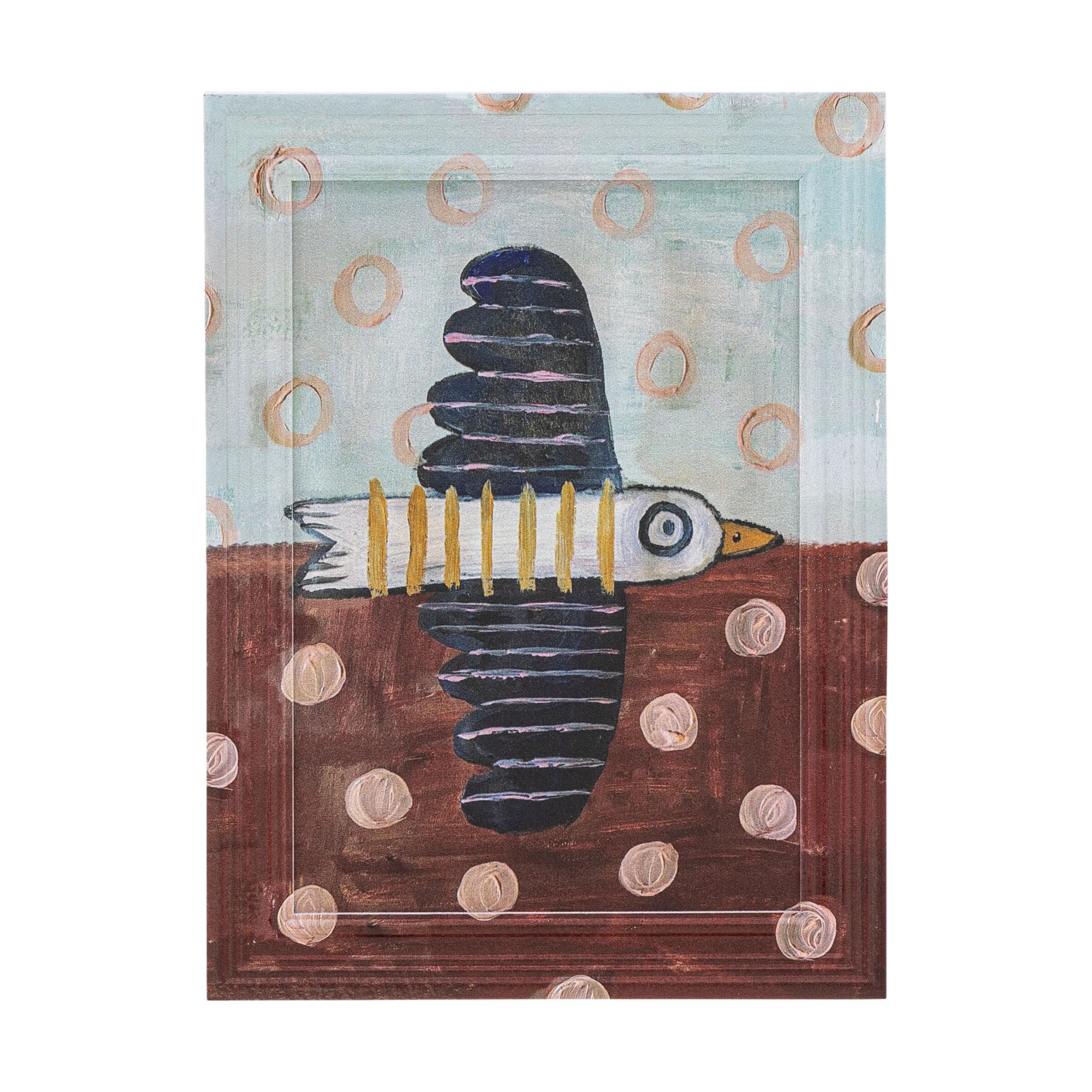 Creative Collection Plakater Billede - Brett birdy Illustration med ramme i Blå, 1