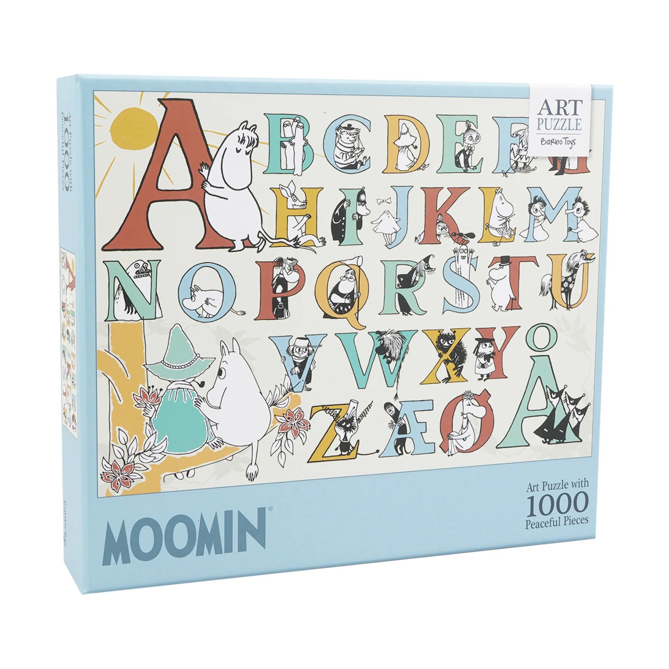 Barbo Toys Spil Moomin ABC-puslespil i 1000 brikker, 2