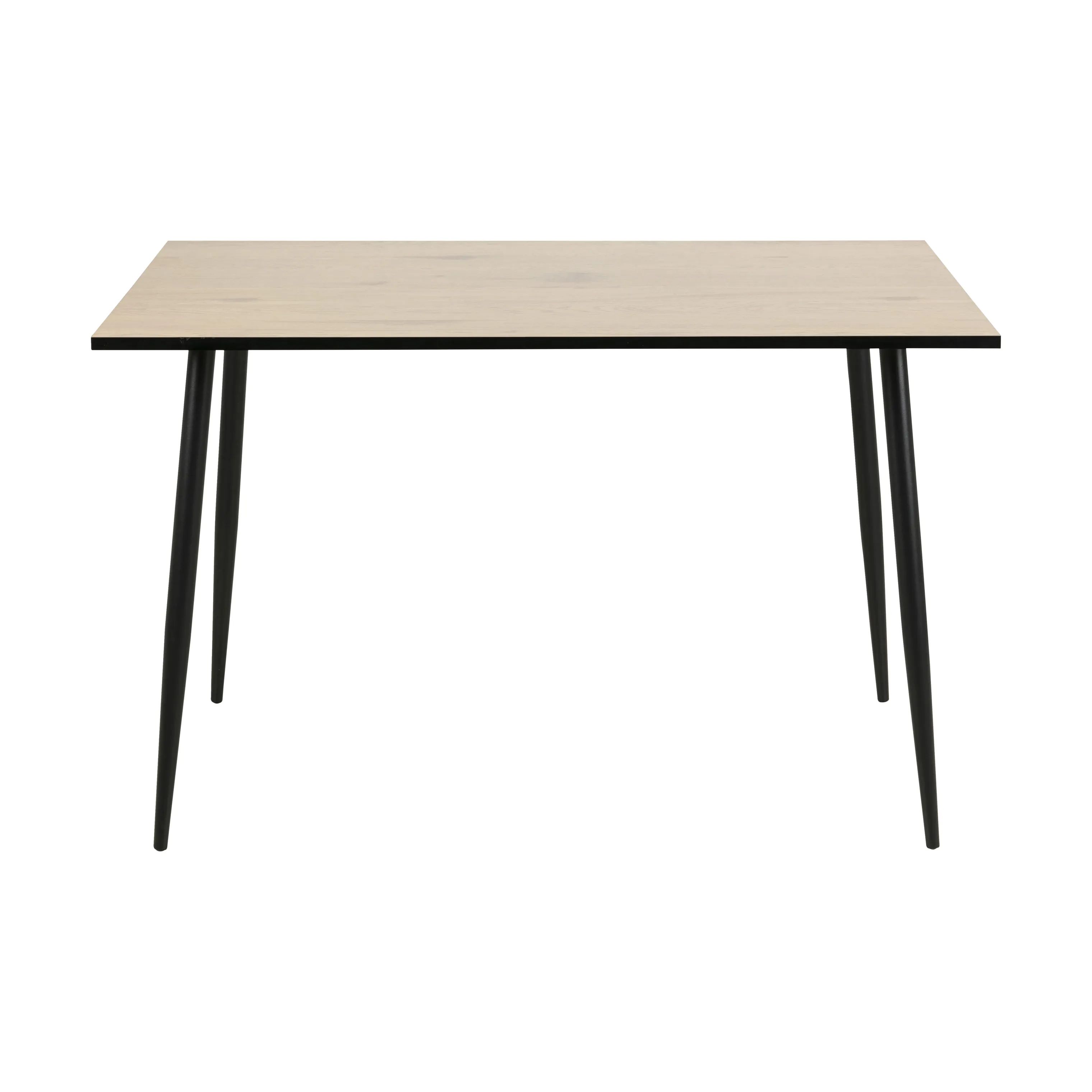 CASA Living Spiseborde Wilma Spisebord i Hvidvasket vild eg/mat sort, B120 x L80 cm, 4