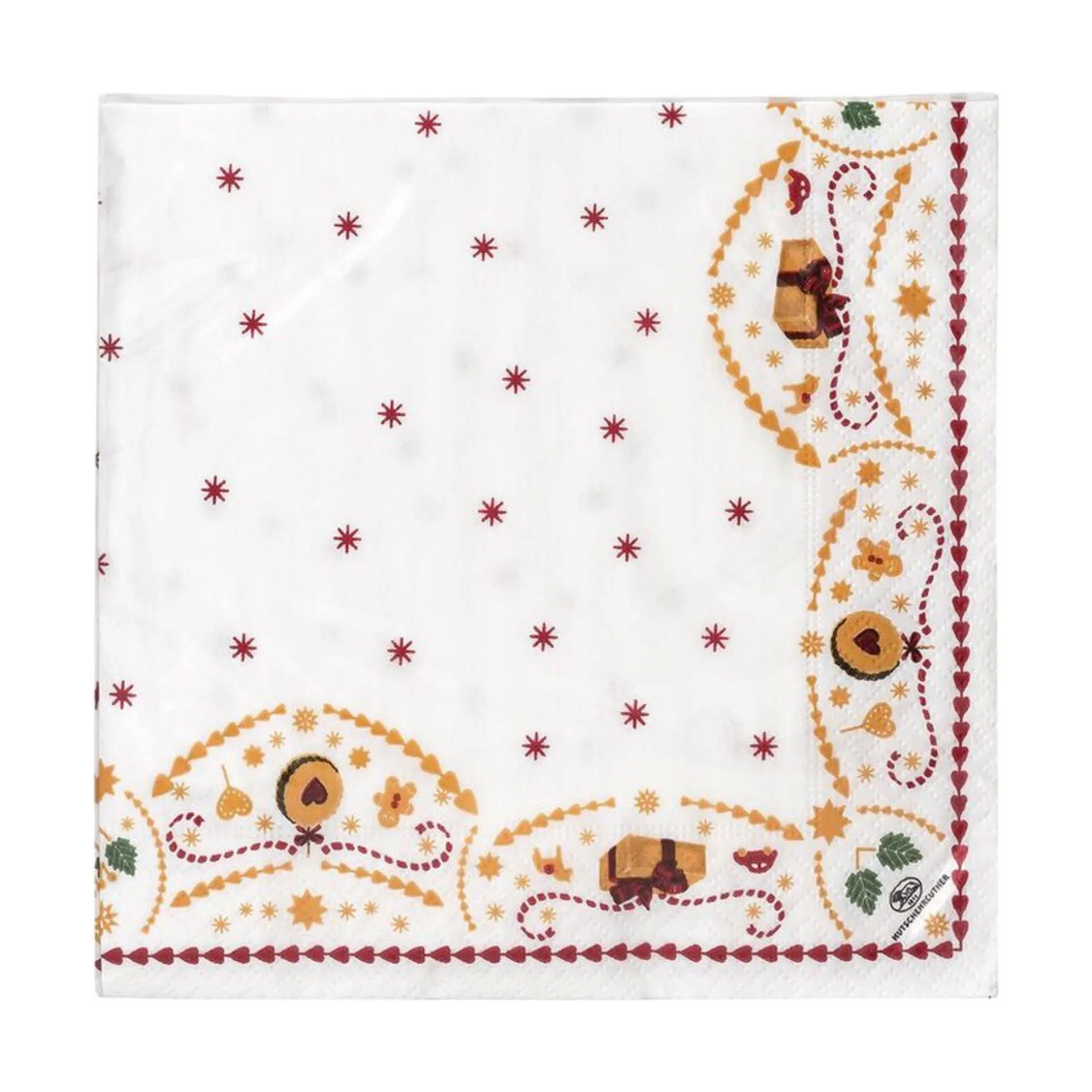 Hutschenreuther Juleservietter Nora Christmas Love Servietter i Rød/beige, 1