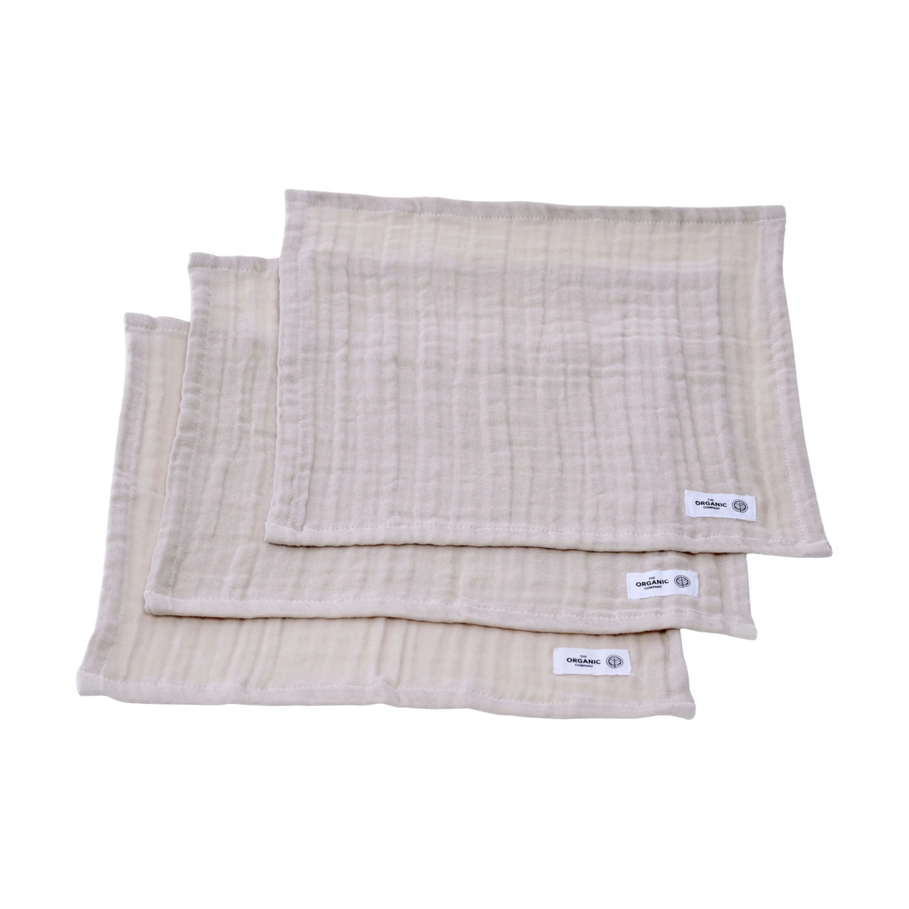 The Organic Company Vaskeklude FINE Vaskeklud - 3 stk. i Beige, 30 cm, 1
