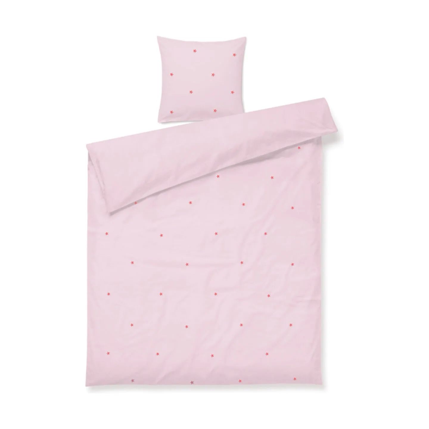 Juna Sengetøj Daisy Sengetøj i Pink/Rød, B140 x L200 cm, 1