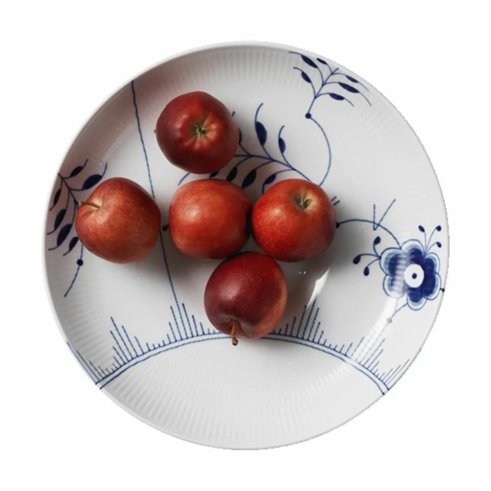 Royal Copenhagen Serveringsfade Blå Mega Riflet Fad i 34 cm, 7