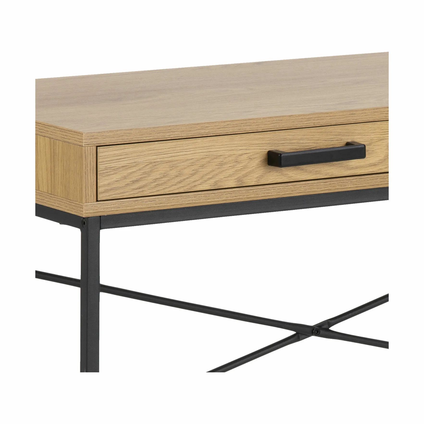 CASA Living Skriveborde Seaford Skrivebord i vild eg/mat sort, 6