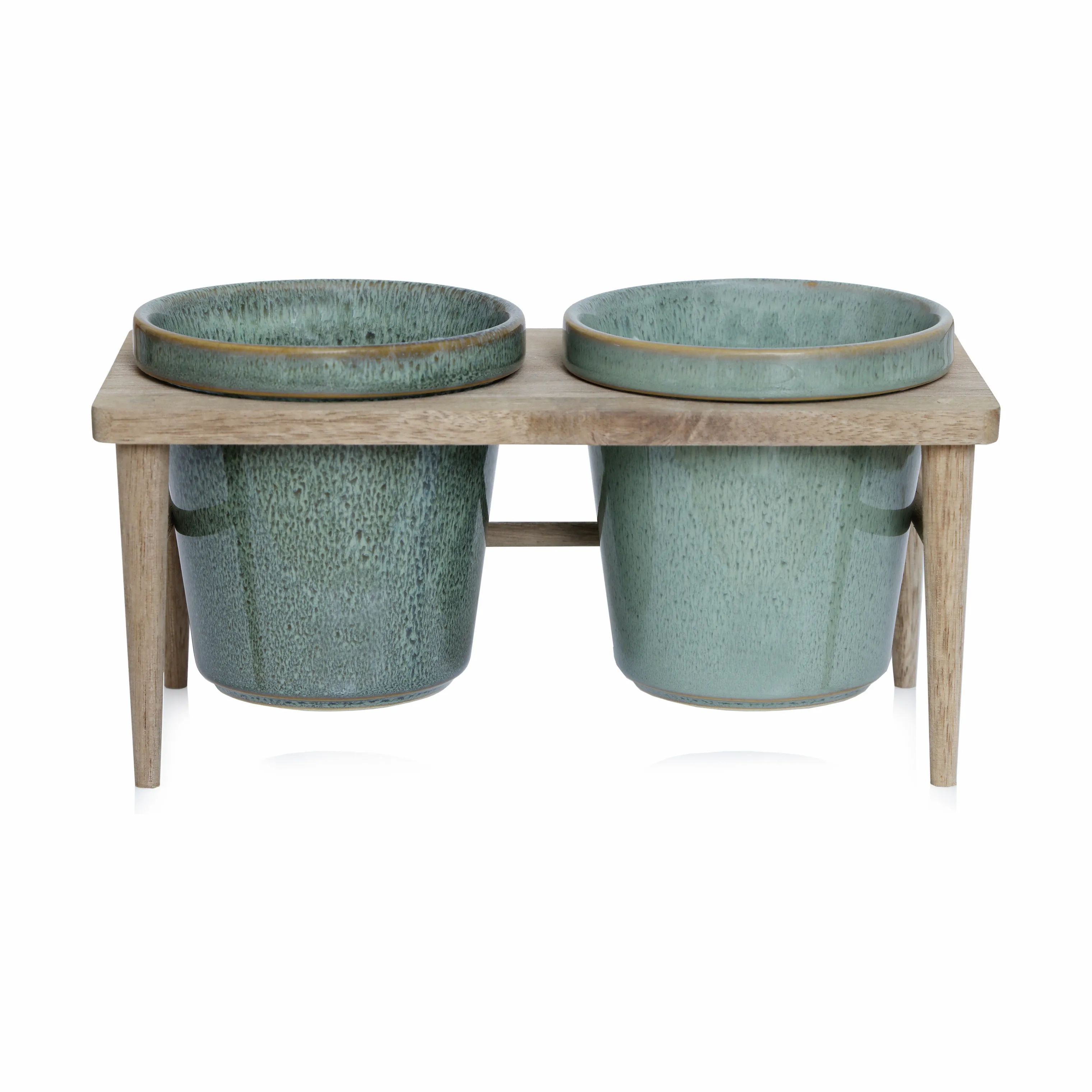 CASA Living Urtepotteskjulere Sofia Urtepottesæt - 3 dele i Grøn, 11 cm, 1