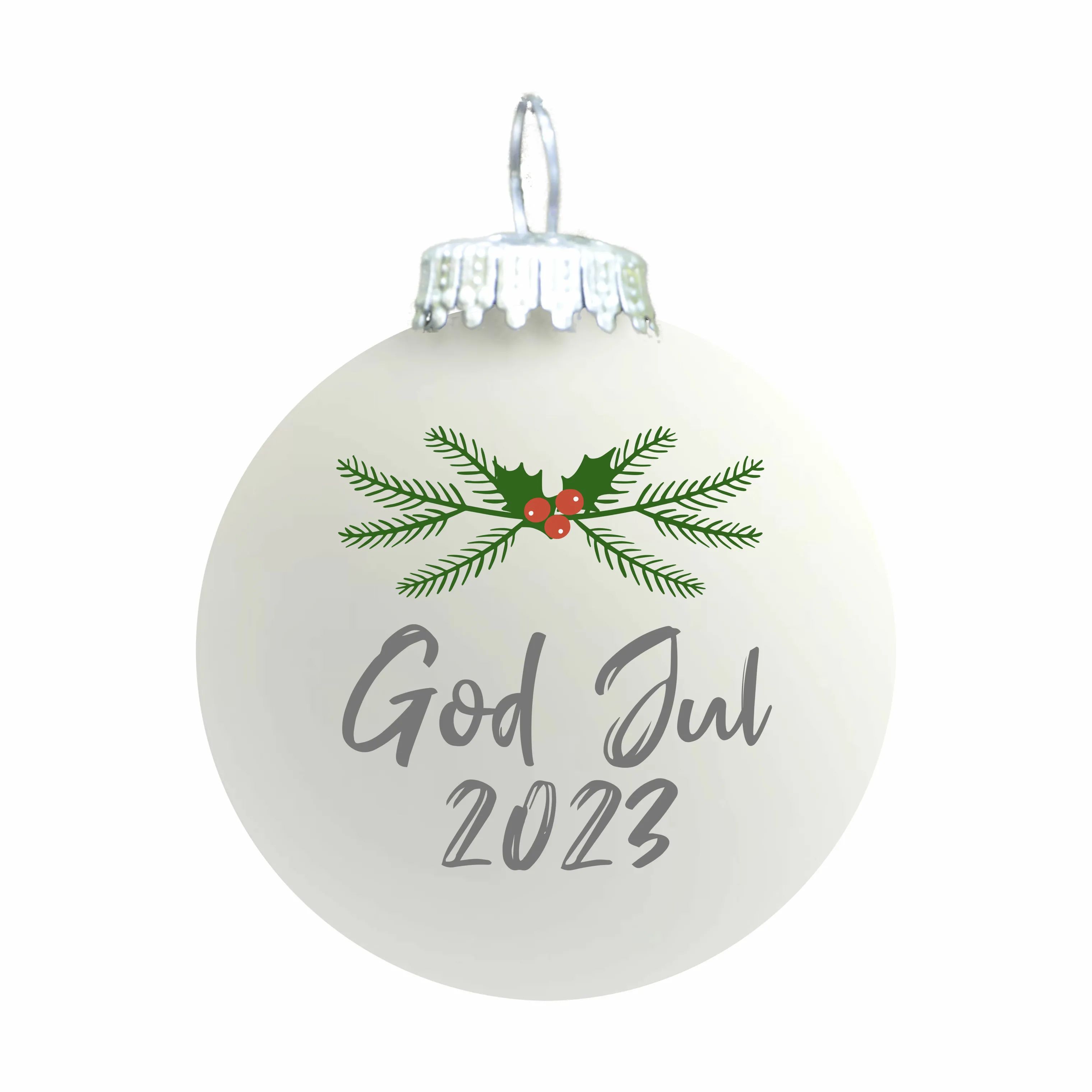 Rolsted Copenhagen Julekugler Julekugle - God jul 2023 i Hvid, God jul 2023, 1