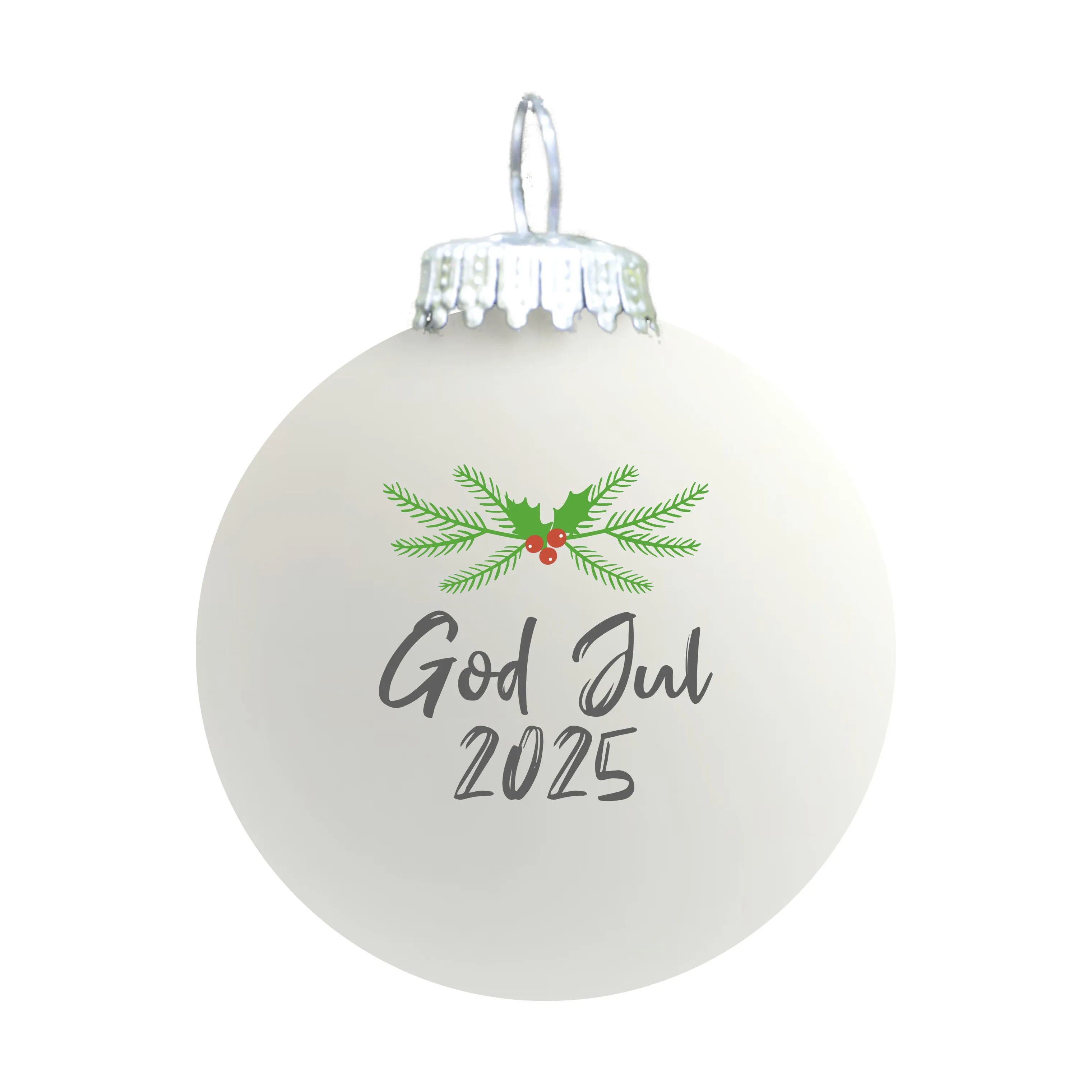 Rolsted Copenhagen Julekugler Julekugle - God Jul 2025 i Hvid, 1