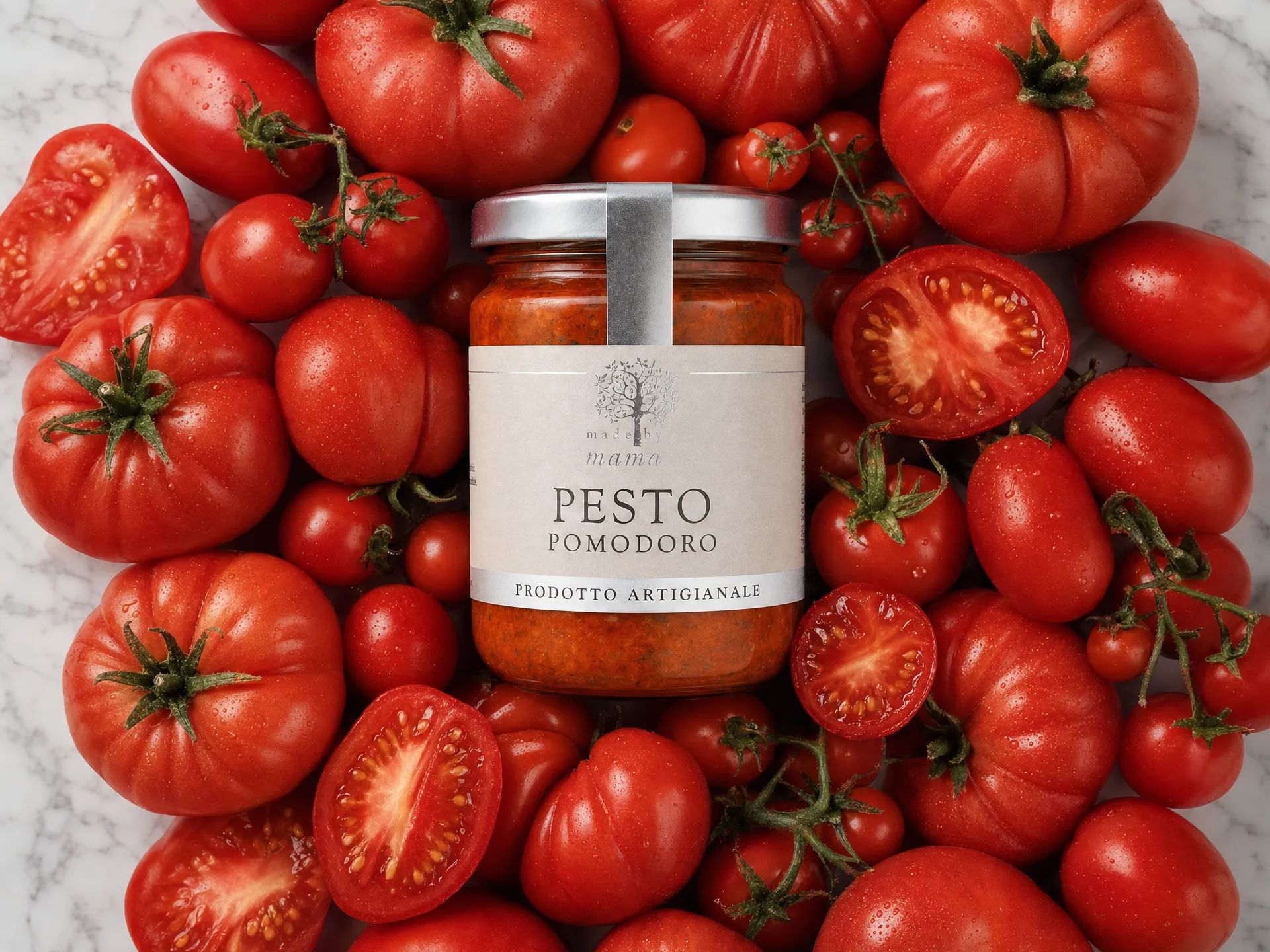 Made by Mama Øvrige delikatesser Pesto Pomodoro i rød, 2
