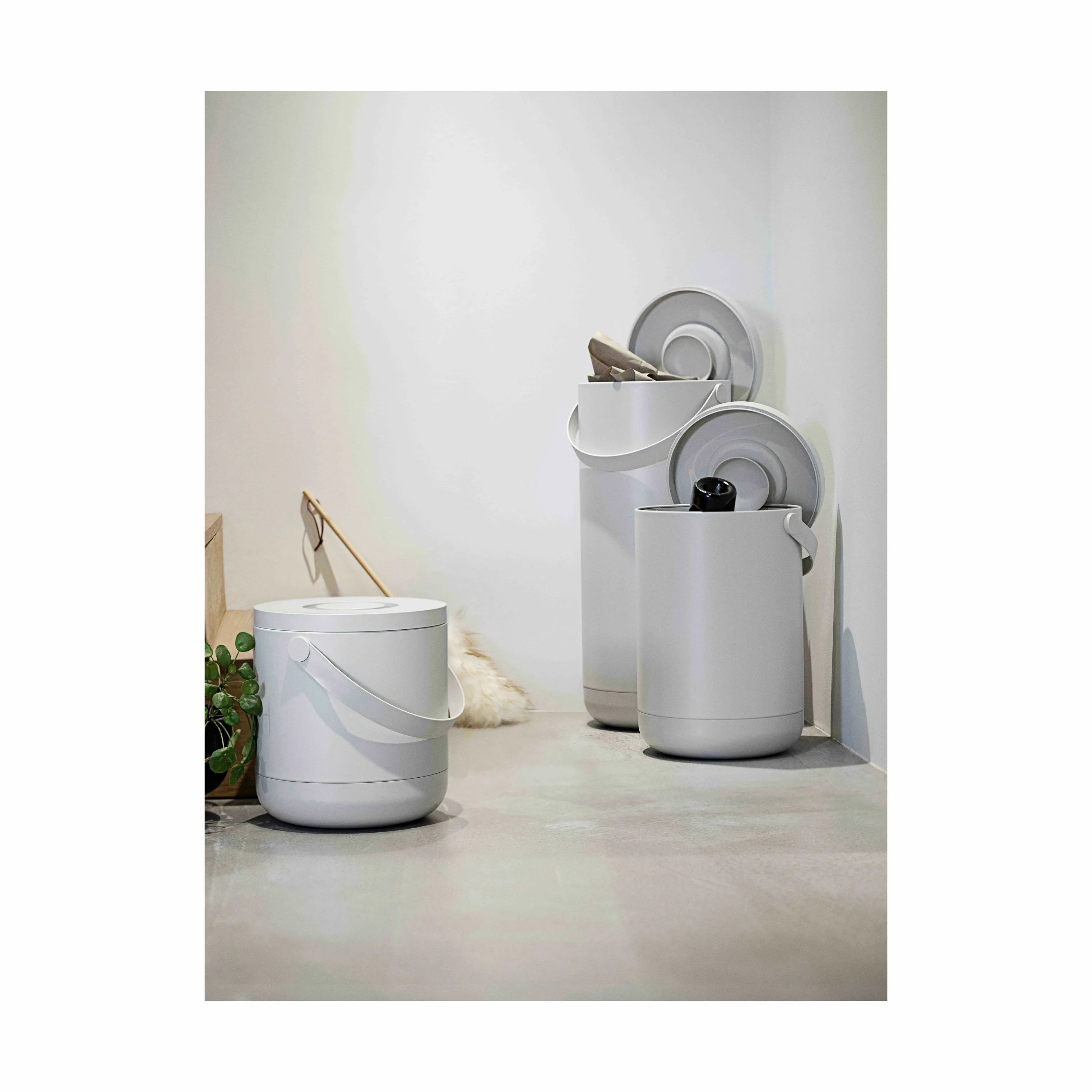 Zone Spande uden pedal Circular Affaldsspand i Warm grey, 22 L, 2
