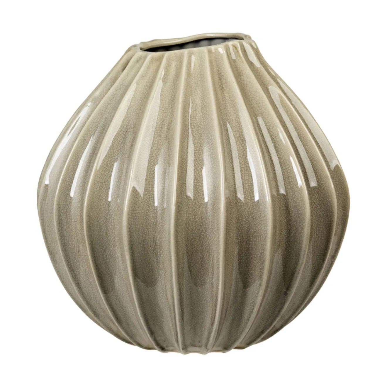 Broste Copenhagen Vaser Wide Vase i Beige, H40 x Ø40, 1