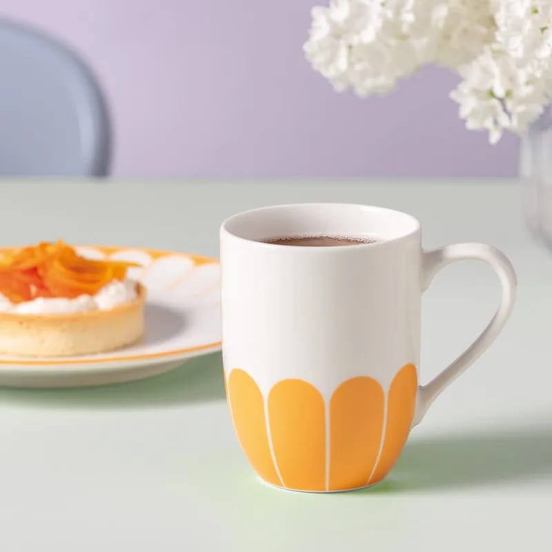 Villeroy & Boch Krus og kopper med hank Fleur Soleil Krus i Hvid/orange, 2