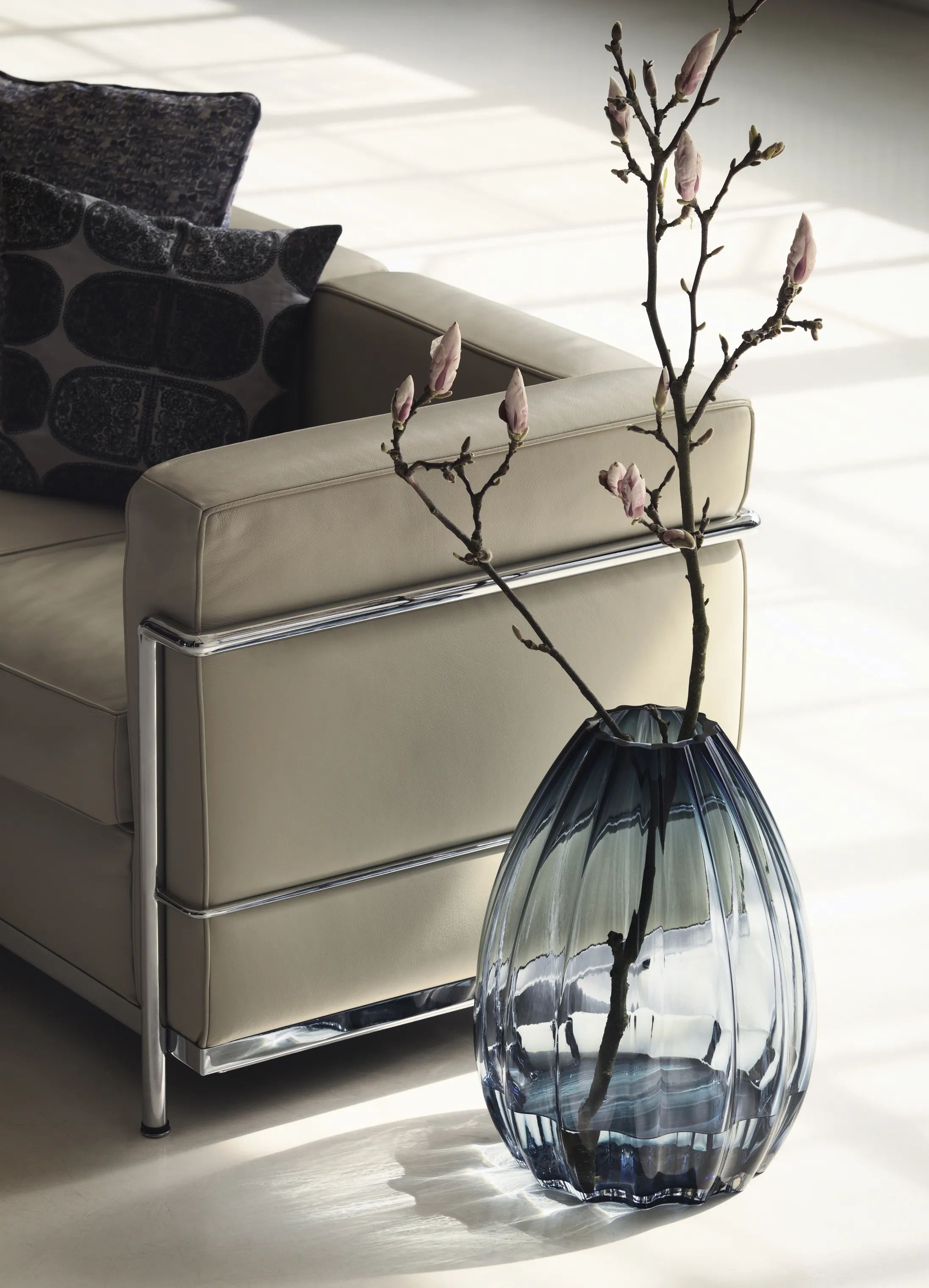 Holmegaard Vaser 2Lip Vase i Mørk blå, 45 cm, 2