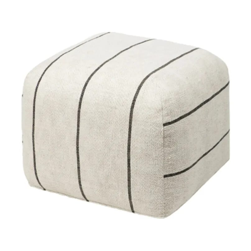 Broste Copenhagen Puffer Sigrid Puf i Beige/sort, 1