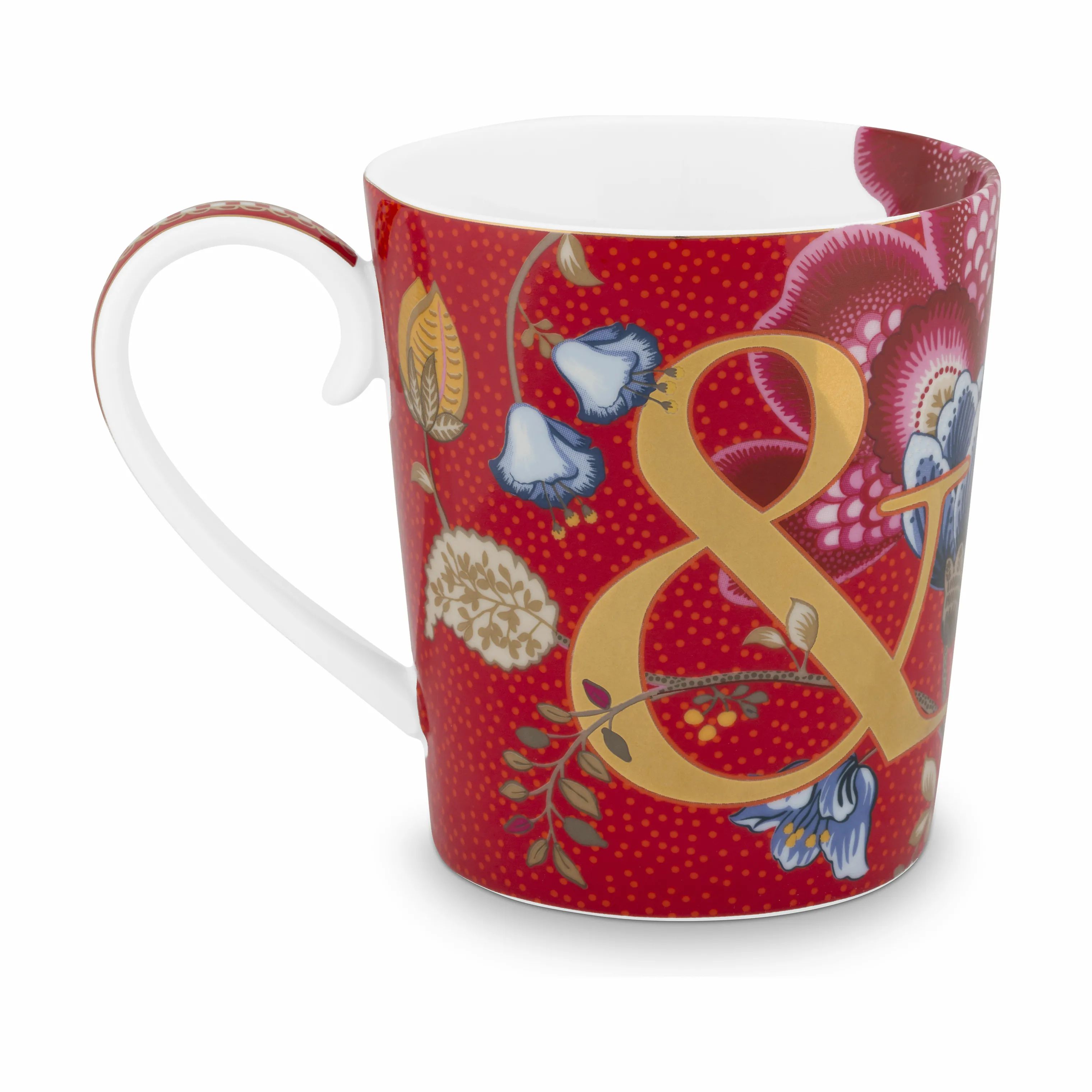 PIP Studio Krus og kopper med hank Early Bird Floral Fantasy Alfabet Krus - & i &, 1