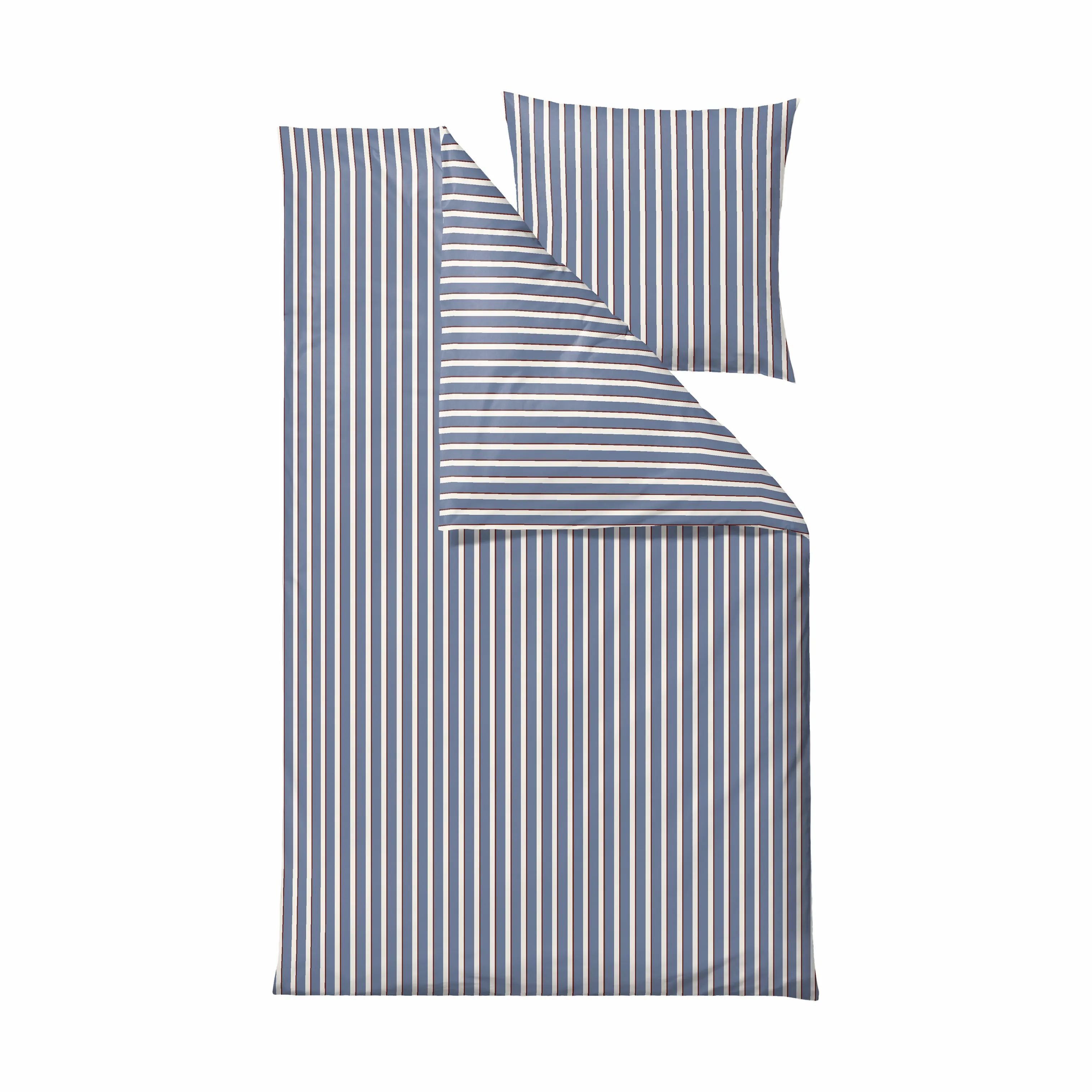 Södahl Sengetøj Sentimental Stripe Sengetøj i China blue, B140 x L200 cm, 1