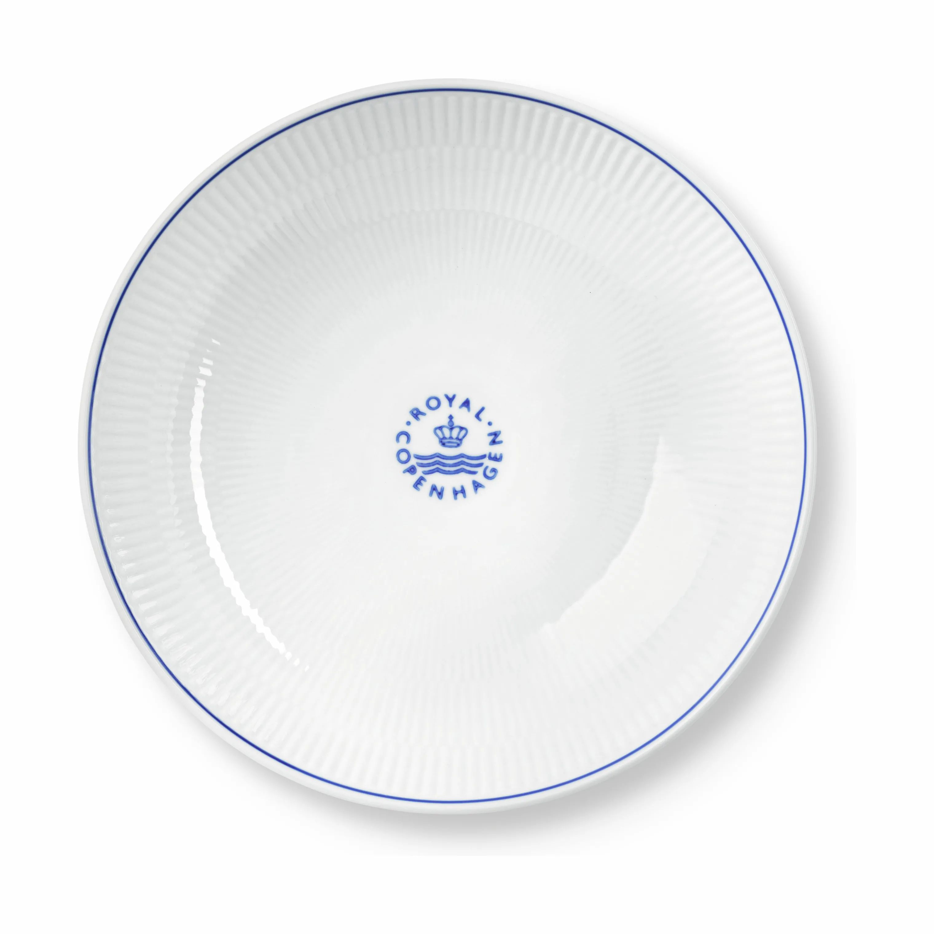 Royal Copenhagen Serveringsskåle Blueline Skål i Hvid/blå, 21,5 cm, 1