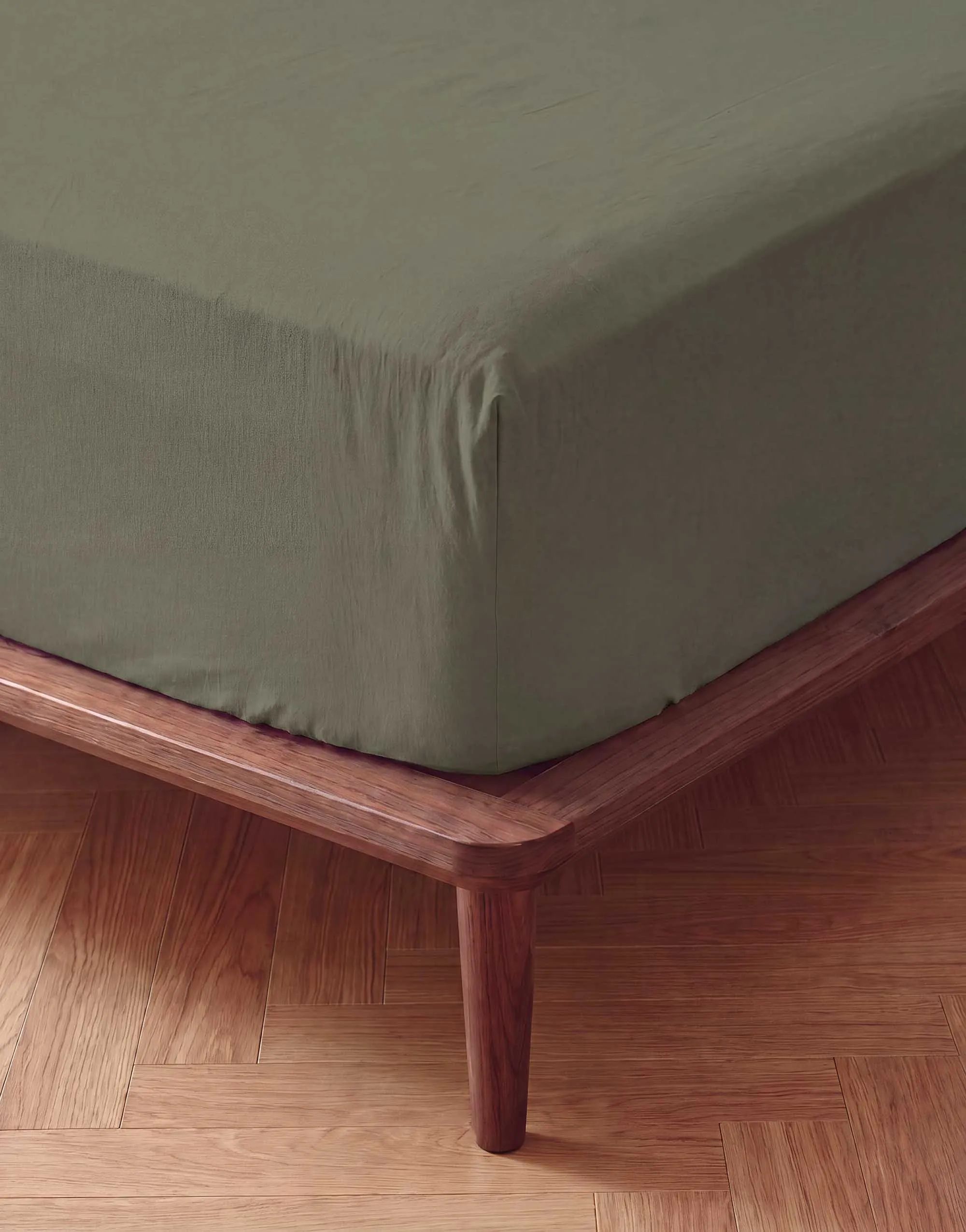 Essenza Lagner Fine Organic Jersey Boxlagen i Moss, B100 x L220 cm, 4