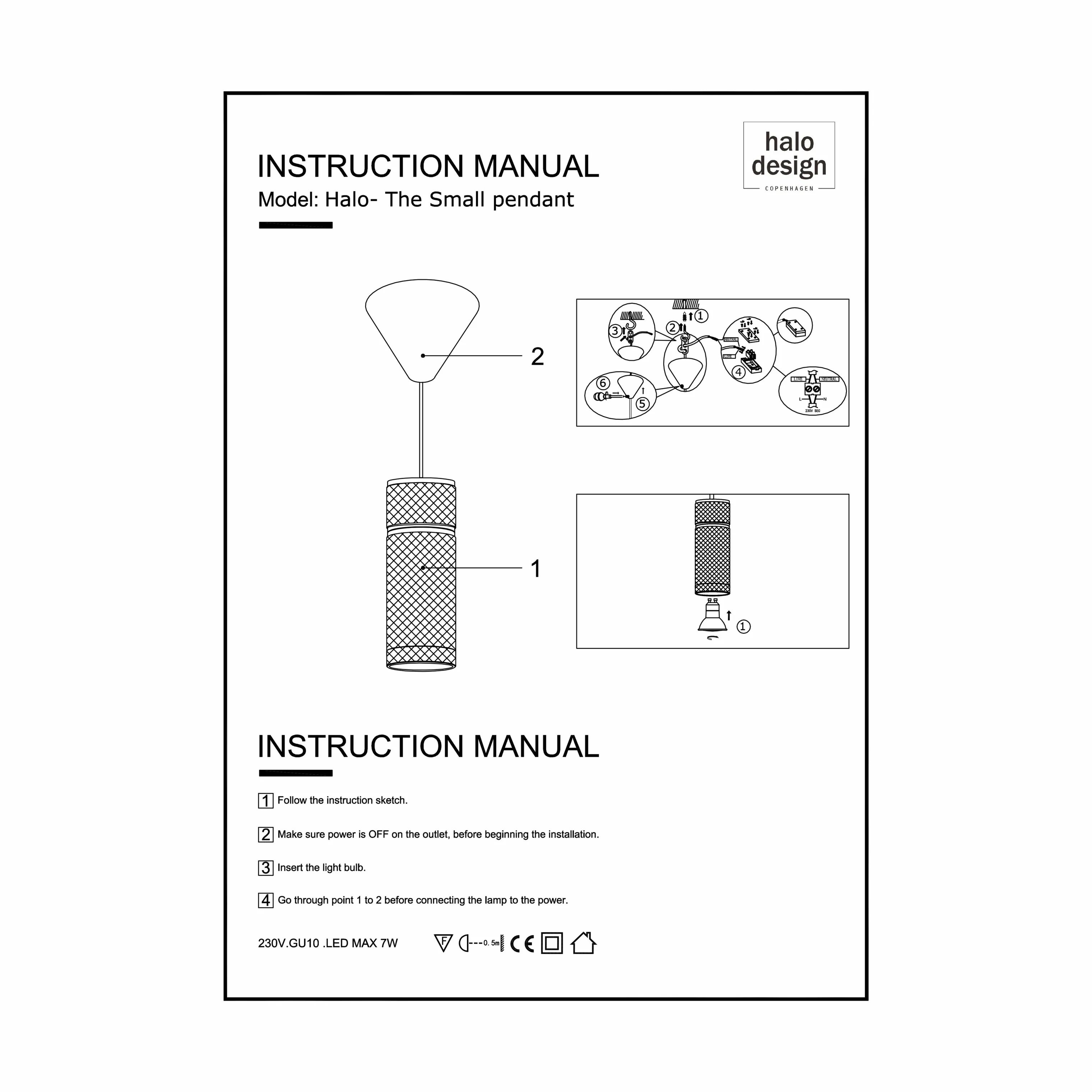 Halo Design Pendler Halo Pendel i sort, 3