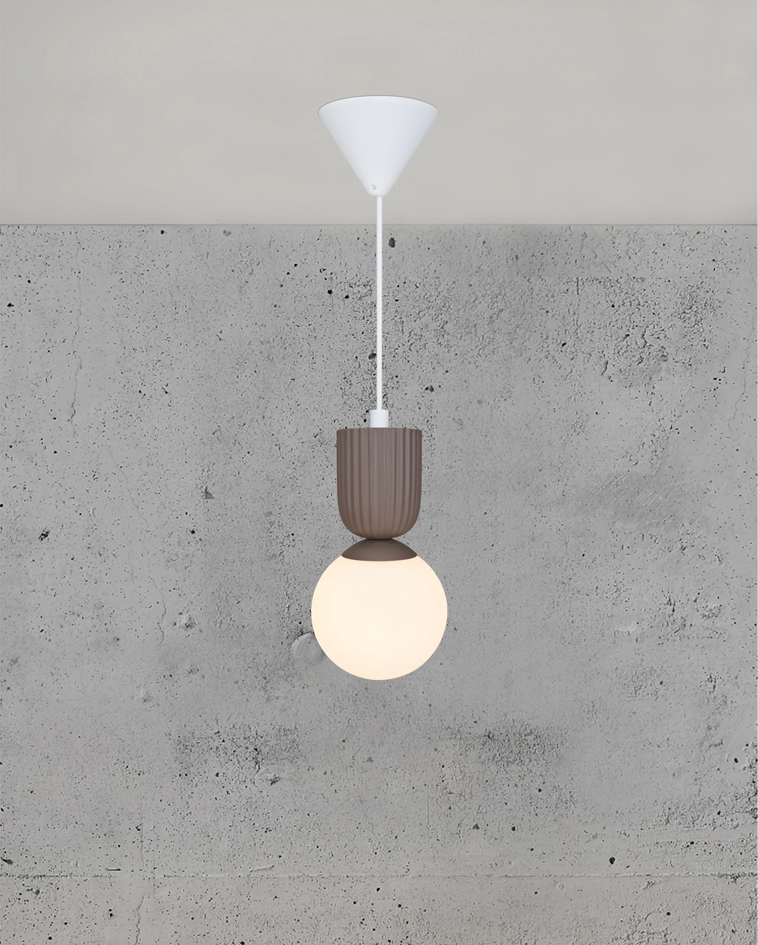 Nordlux Pendler Sadie Pendel i Lys brun / Opal, 3