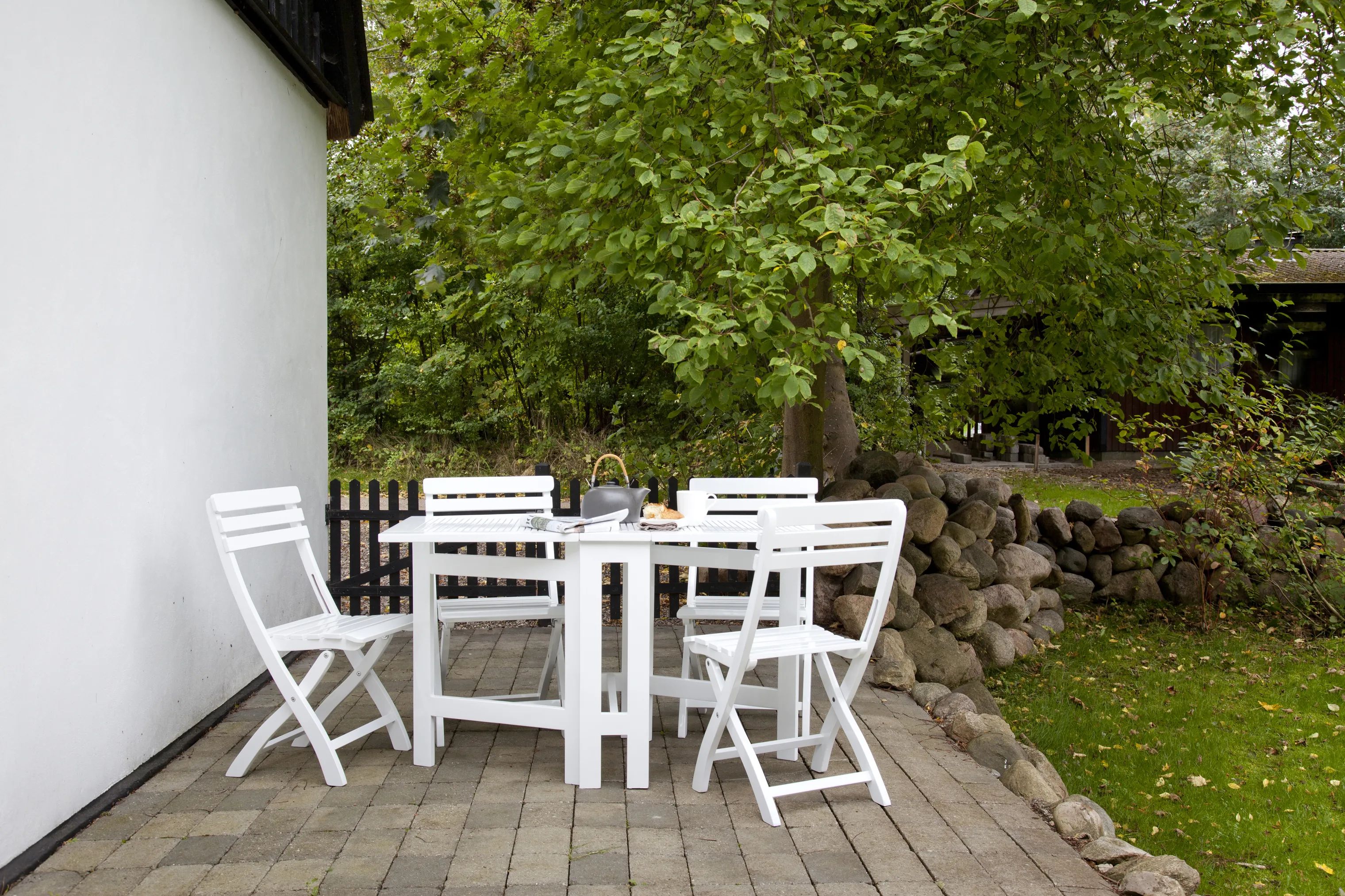 cinas Havespisestole Outdoor Clarish Stol i Hvid, 2