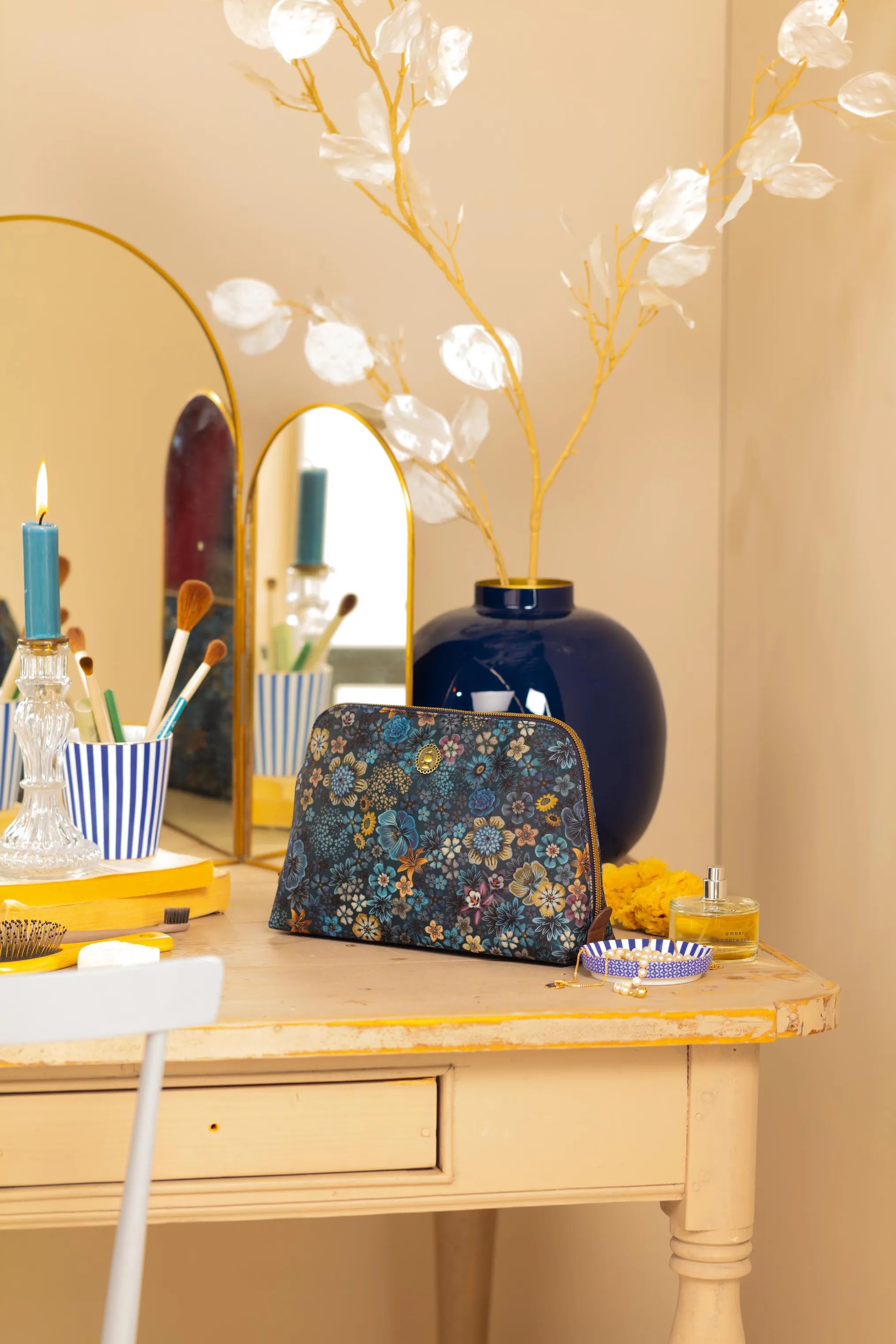PIP Studio Toilettasker Coby Kosmetiktaske - Medium i Dark Blue, 2