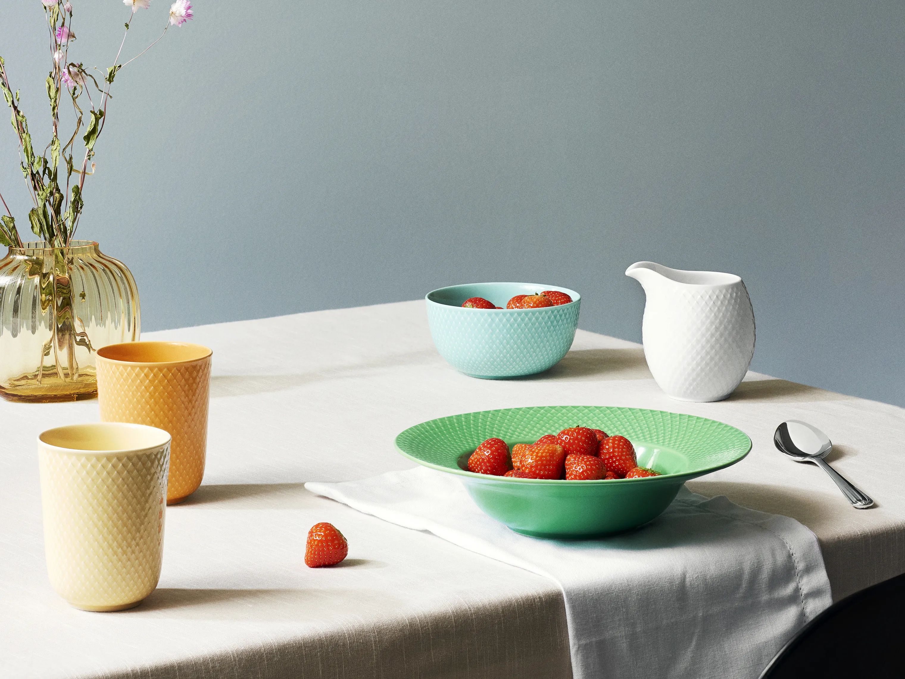 Lyngby Porcelæn Krus og kopper uden hank Rhombe Color Krus i Sand, 2
