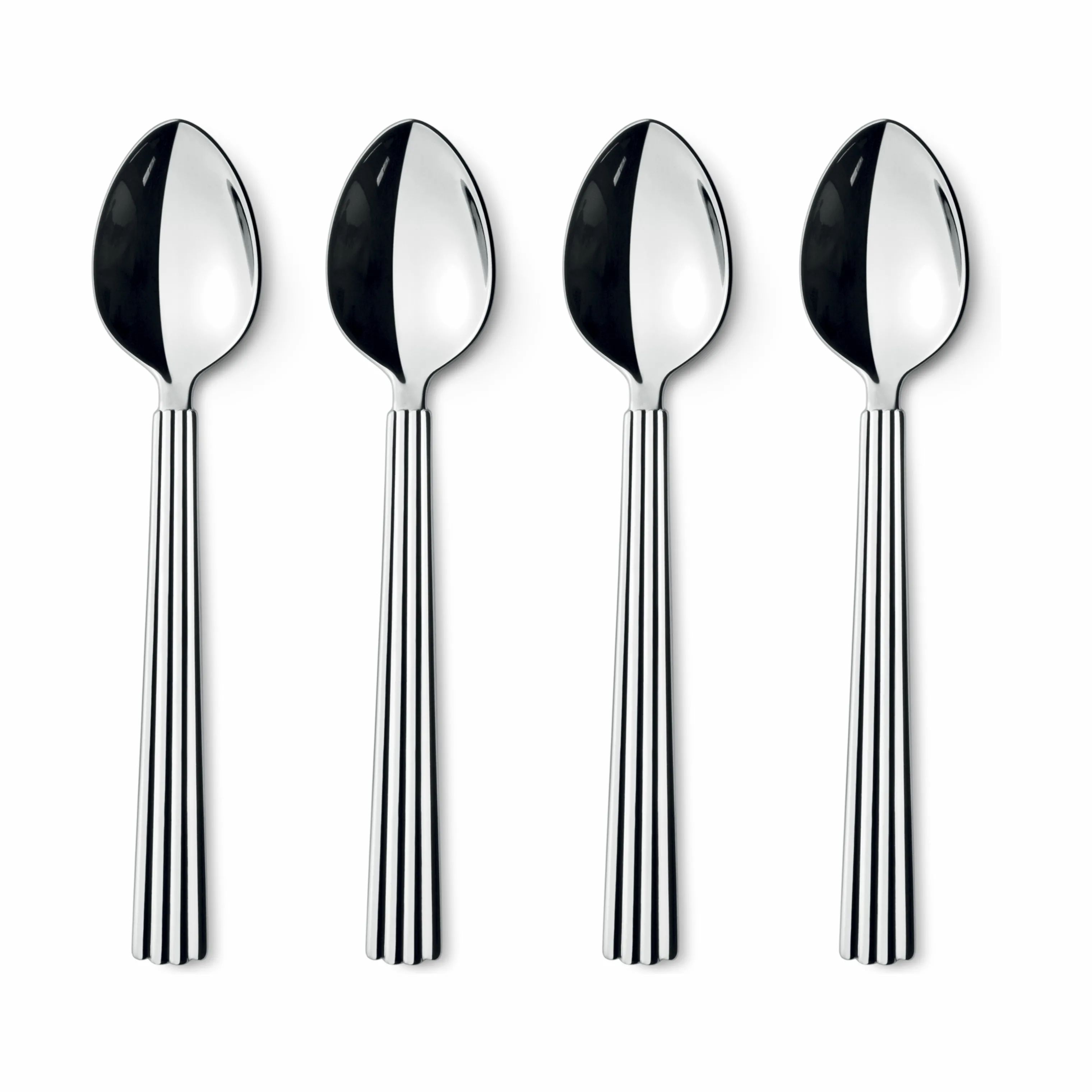 Georg Jensen Kaffe- og teskeer Bernadotte Teske - 4 stk. i Sølvfarvet, 12,5 cm, 1