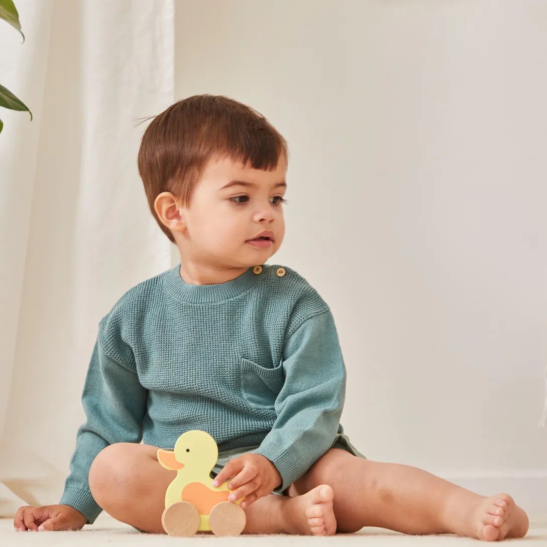 Barbo Toys Til børneværelset Barbo Baby Træk Dyr - And i Gul/orange/natur, 3