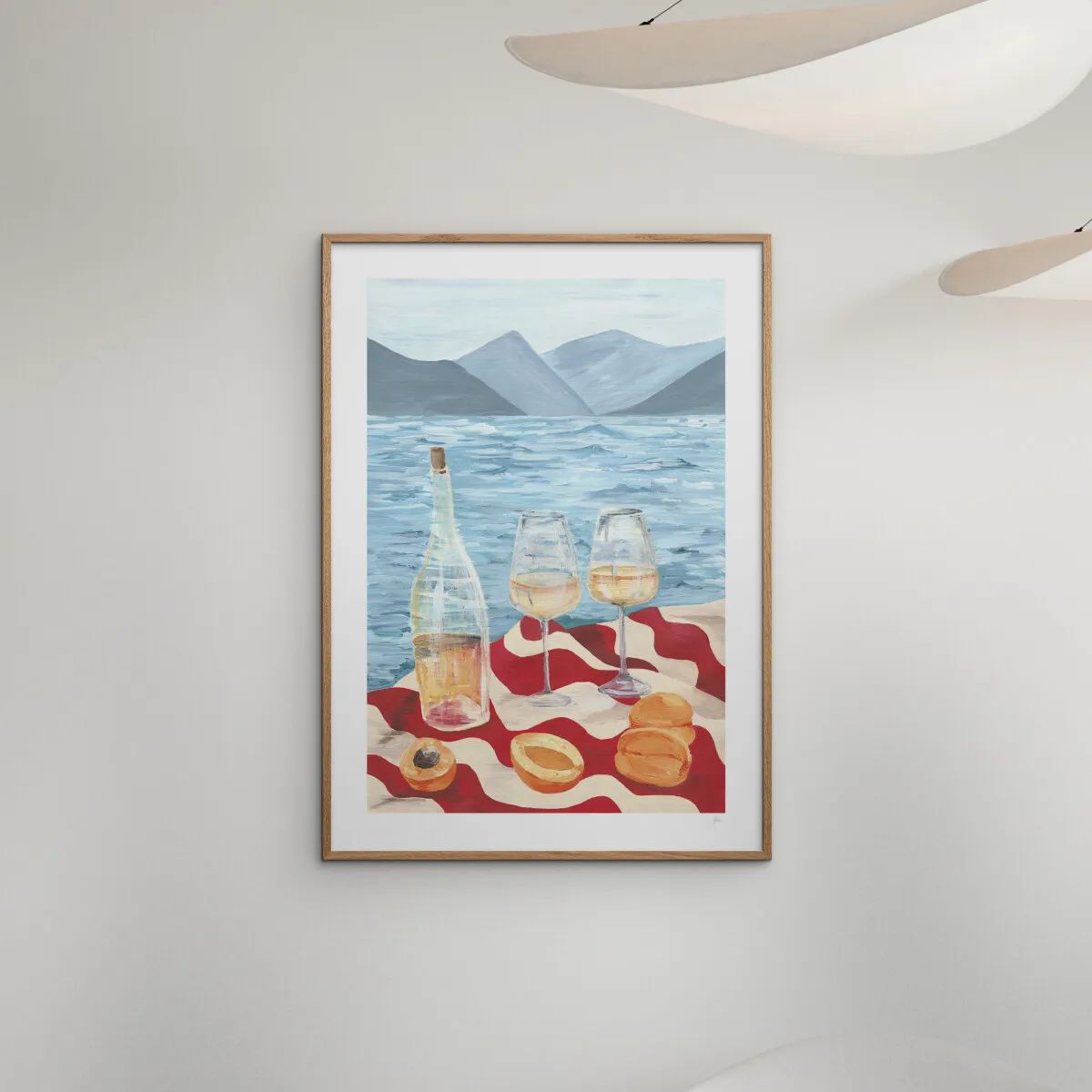 Poster&Frame Plakater Plakat - Wine by the sea i B30 x L40 cm, 2
