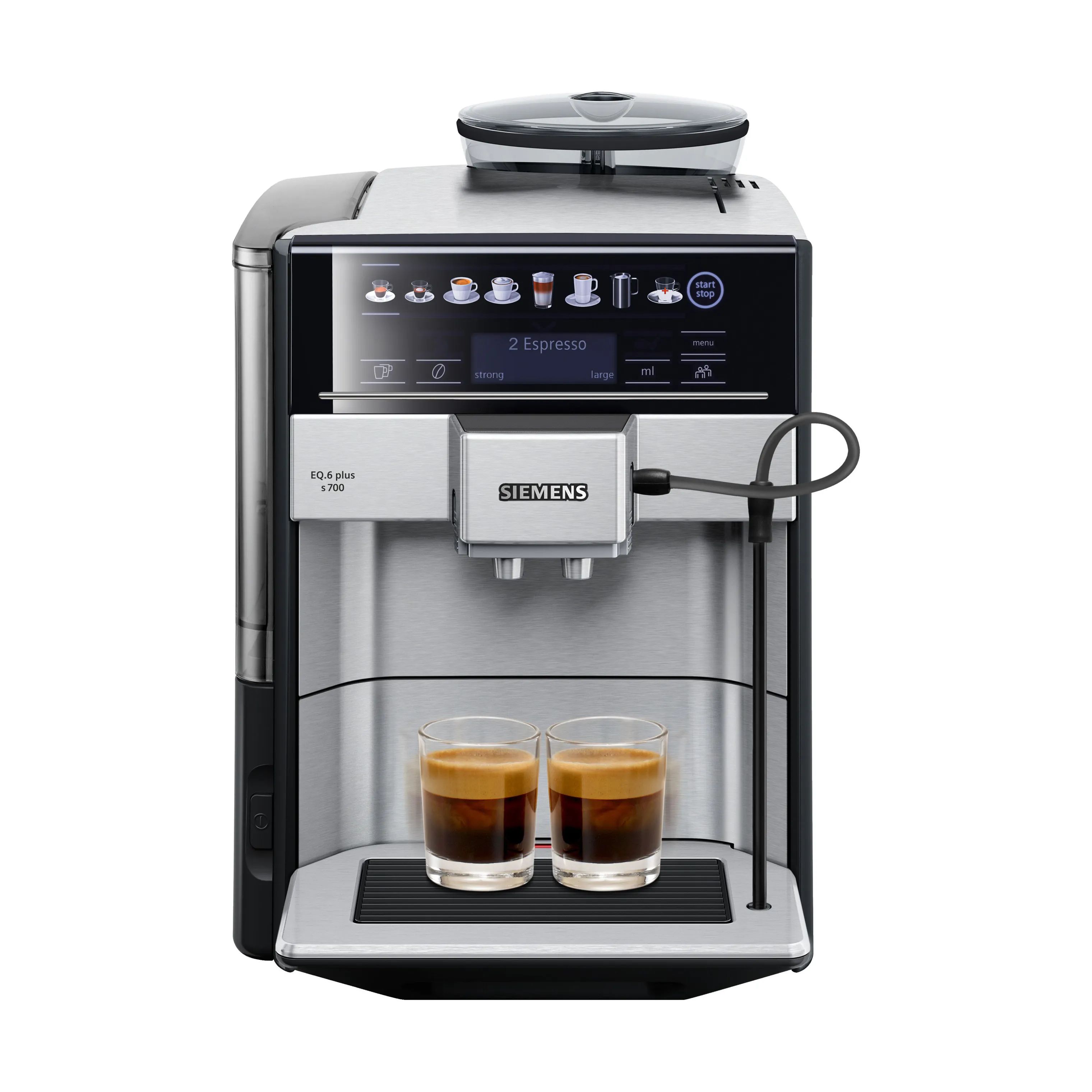 Siemens Espressomaskiner EQ6 Plus Espressomaskine TE657313RW i sort m. rust, 4