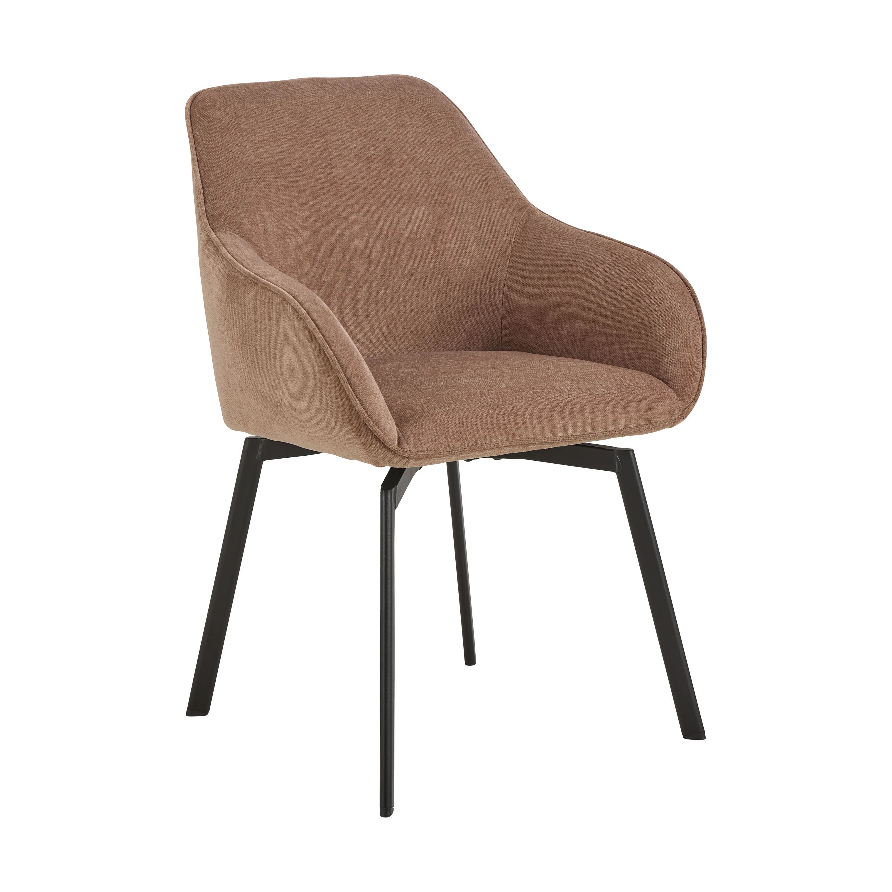 CASA Living Spisebordsstole Clara Spisebordsstol i Rosewood/mat sort, 4