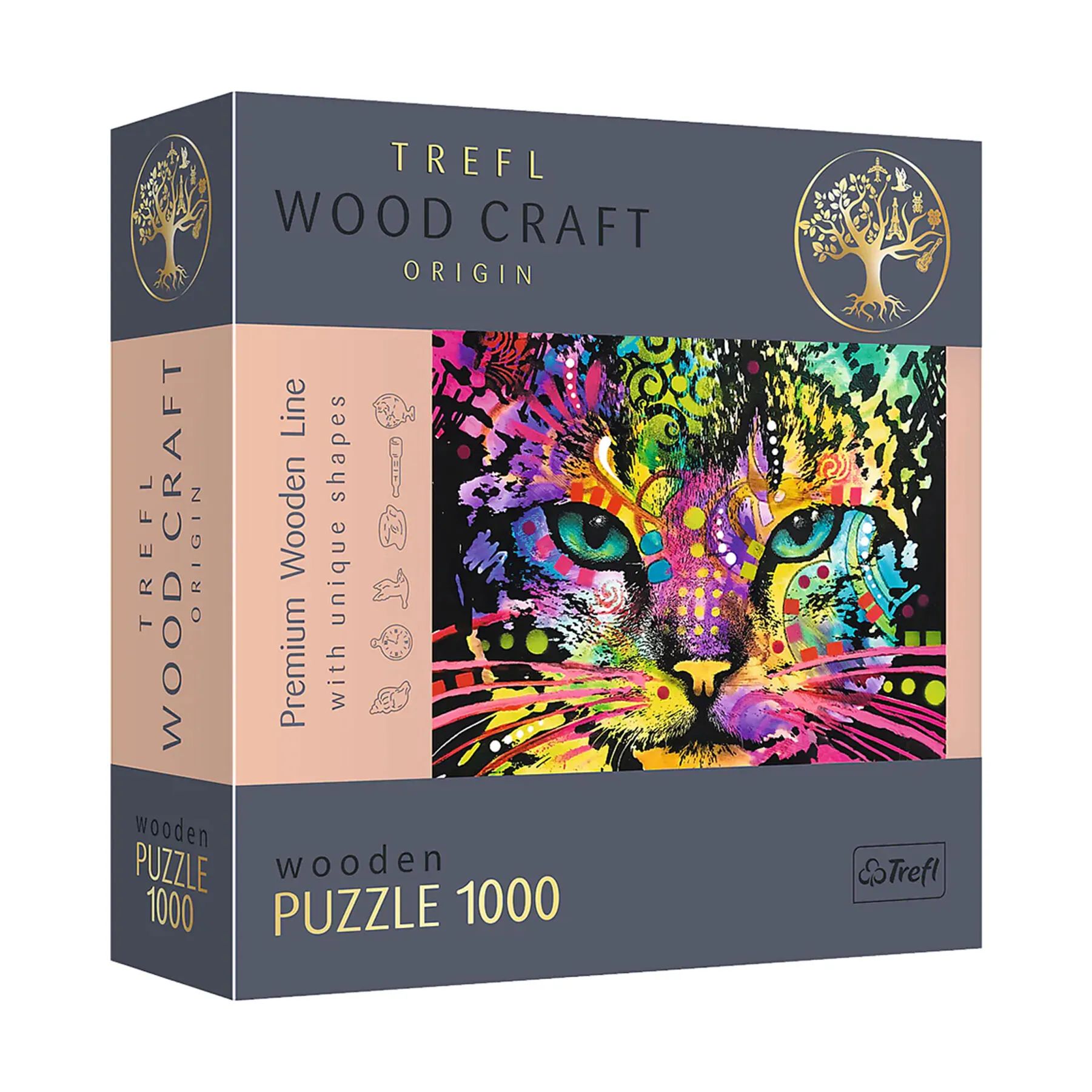 Spilbræt Puslespil Puzzle Puslespil - Colorful Cat i Colorful Cat, 1