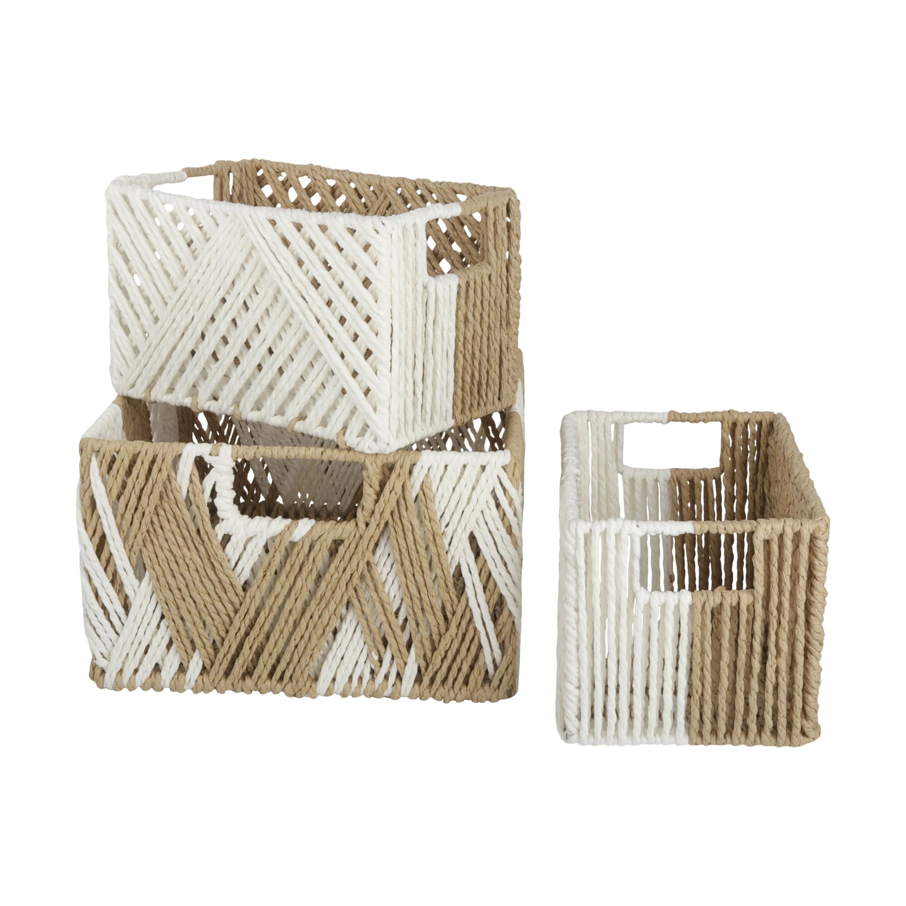 CASA Living Kurve Kurv i Natur/hvid, 4