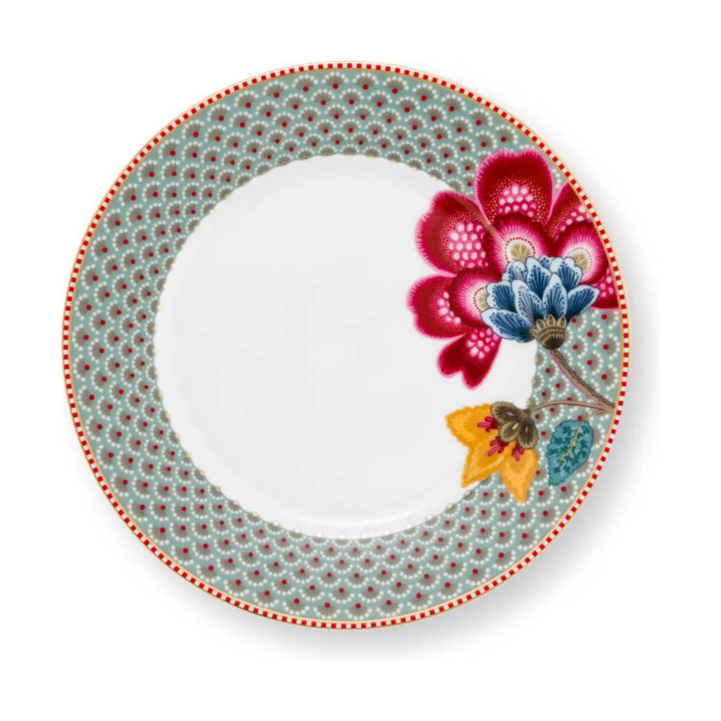 PIP Studio Frokosttallerkener Blooming Tales Frokosttallerken i Blå, 21 cm, 1