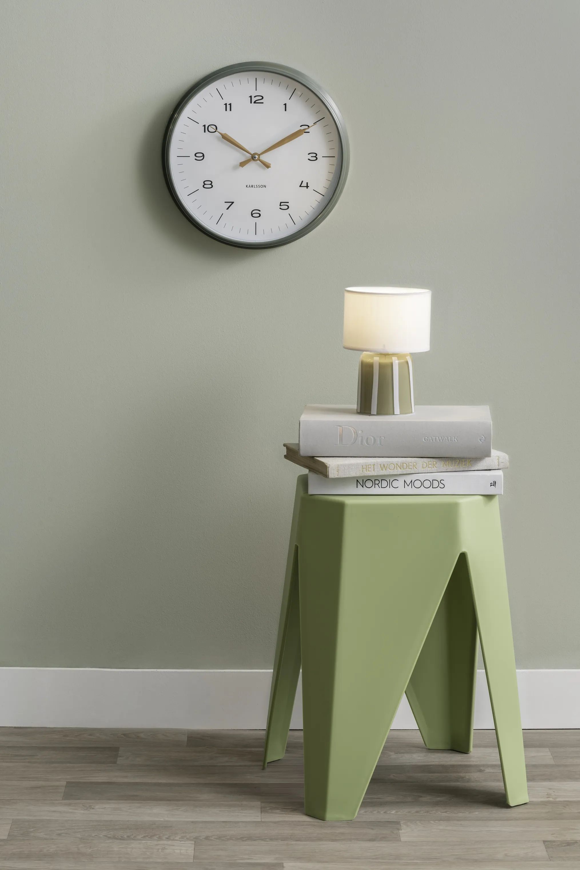 Karlsson Vægure Modern Factory Vægur i Jungle green / ochre yellow, 2