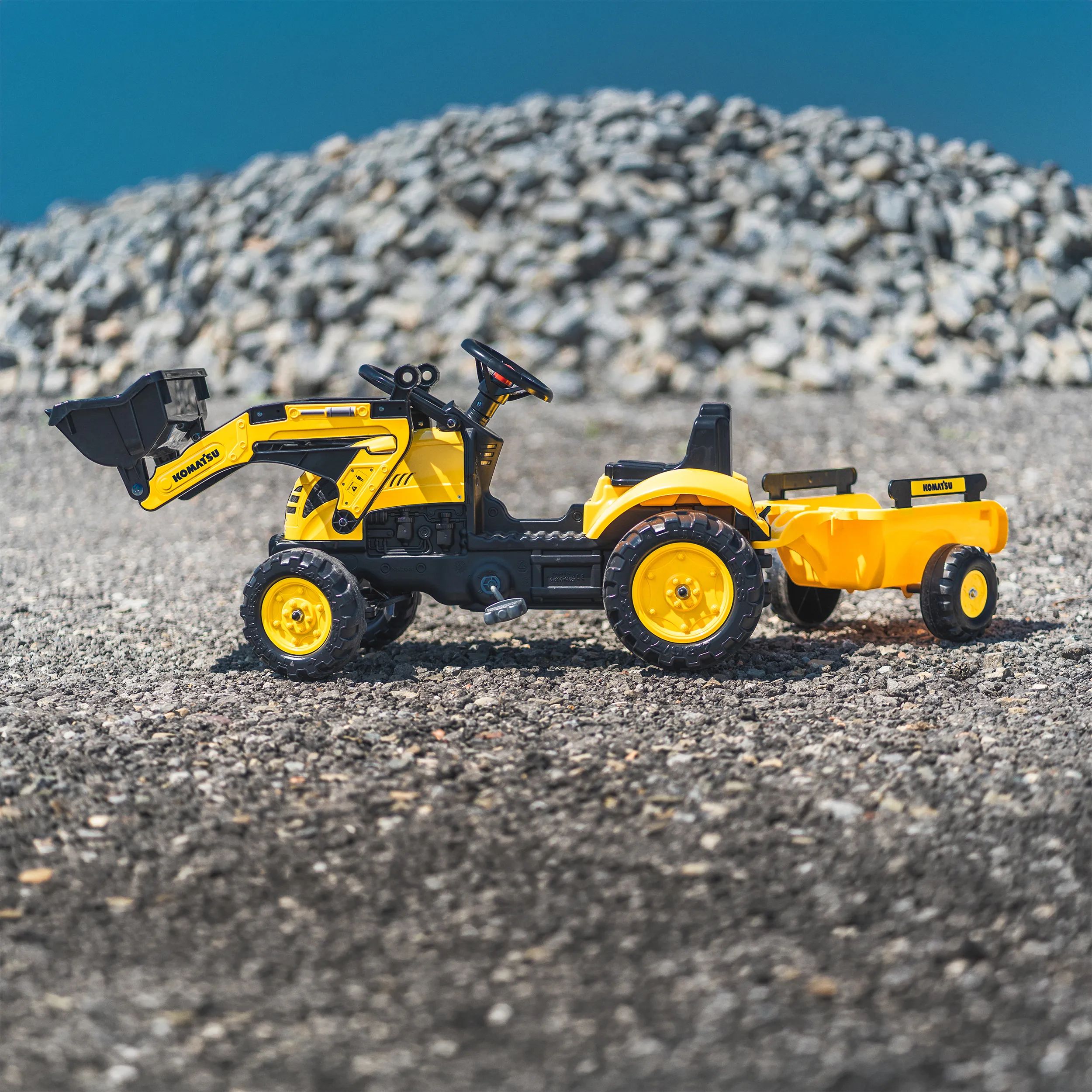 FALK Øvrig udeleg Komatsu Frontlæsser m. trailer i Gul, 2