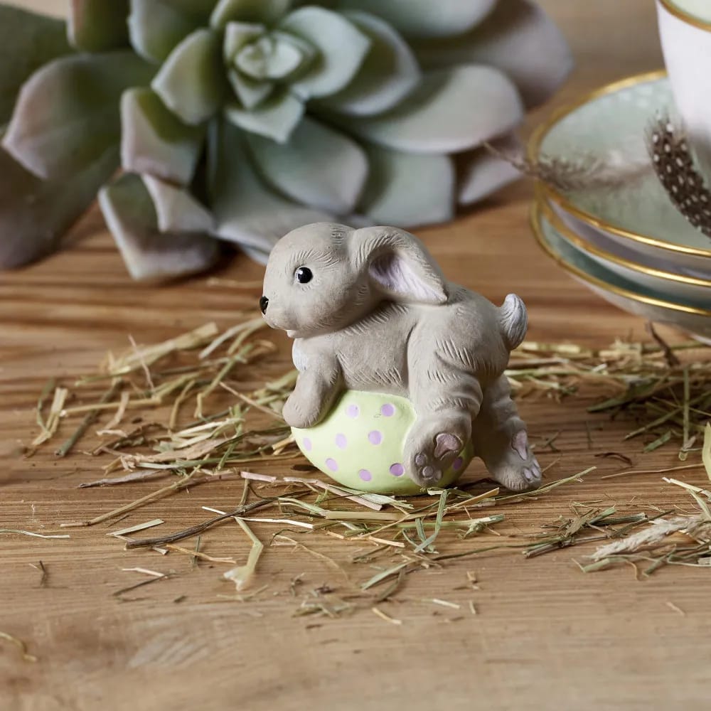 Klarborg Påskefigurer Harekilling - Nini i Grå/grøn, 5 cm, 2