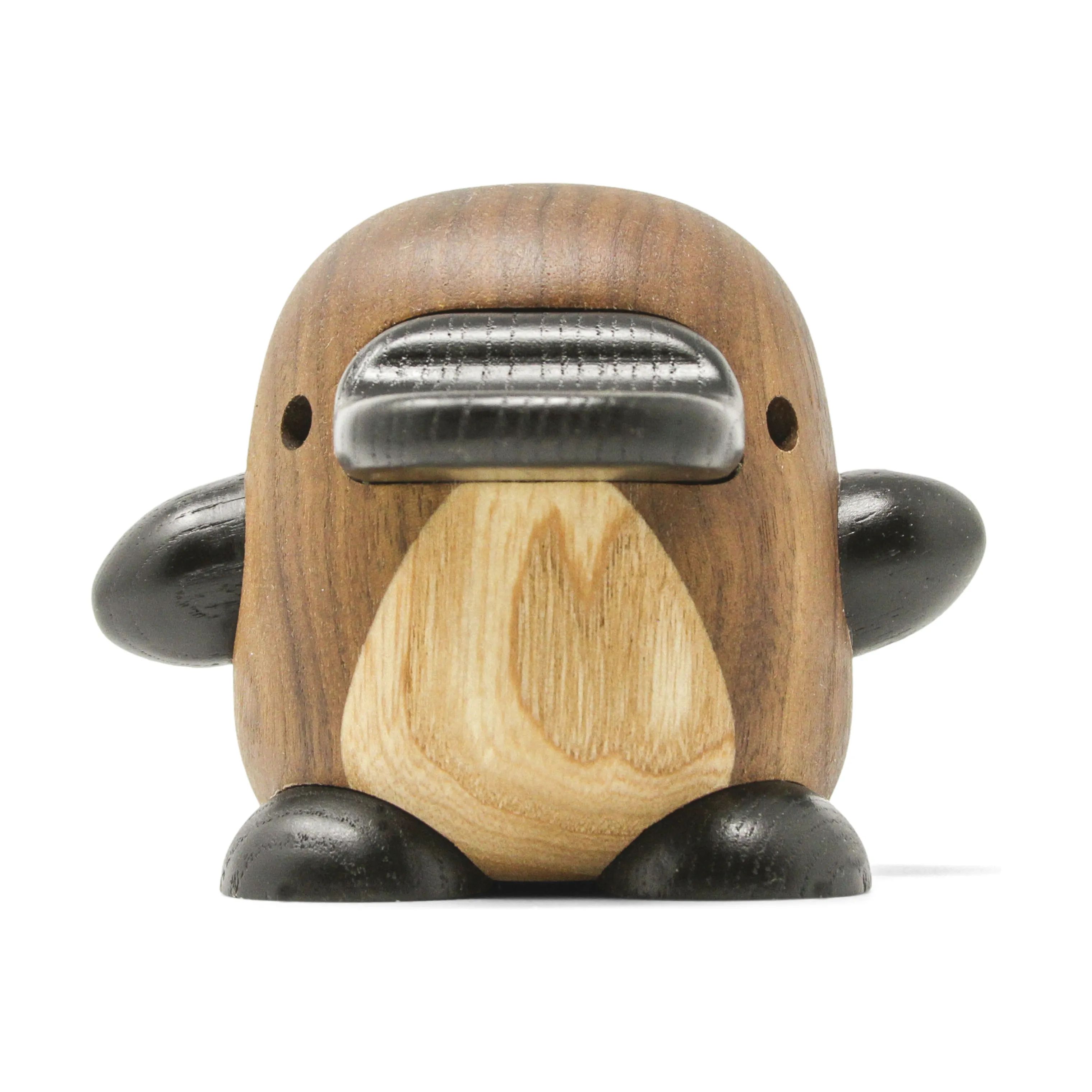 FableWood Dyrefigurer Næbdyr m. flag - Perry i Valnød/Ask, 4