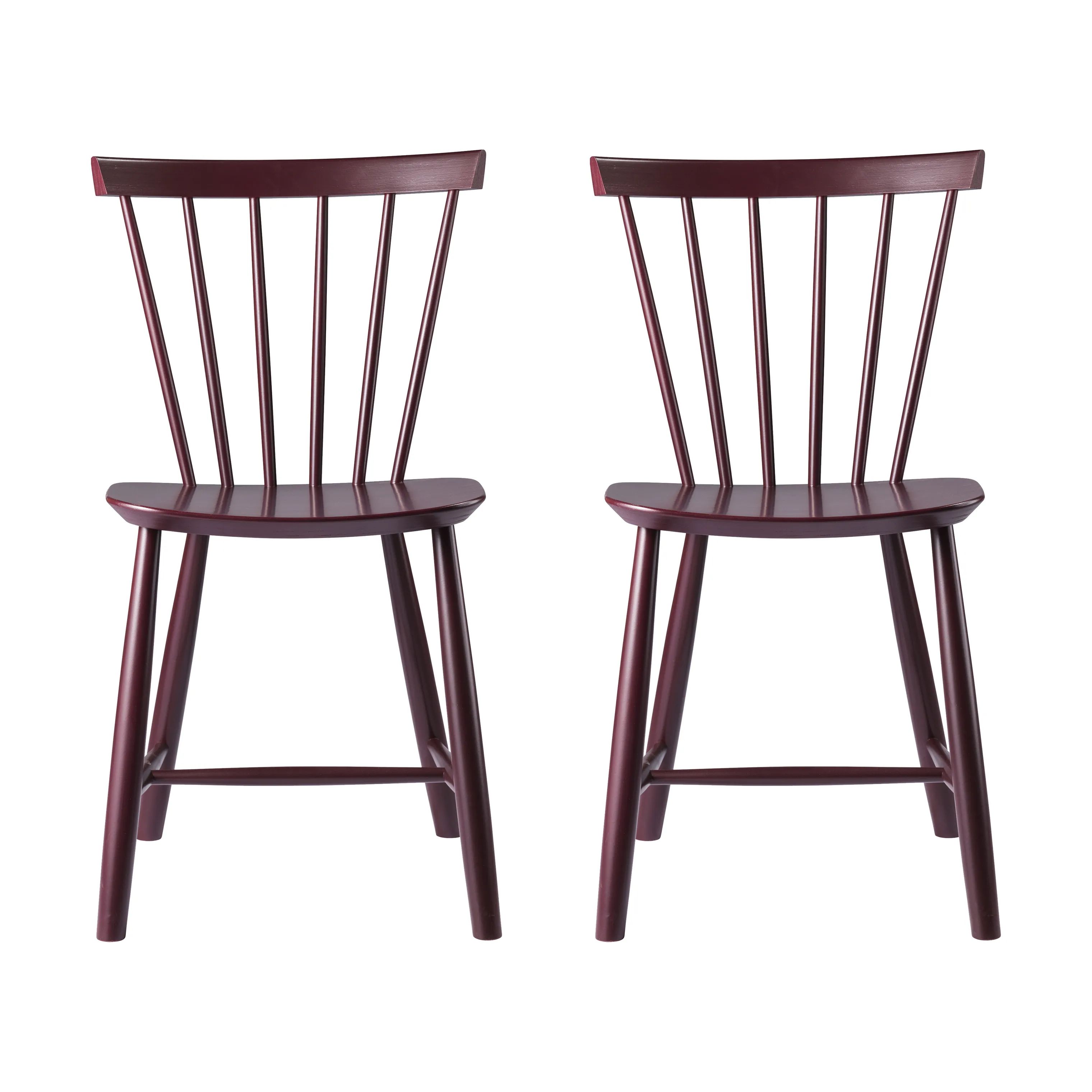 FDB Møbler Spisebordsstole J46 Spisebordsstol - 2 stk. i Black Red (RAL 3007), 1