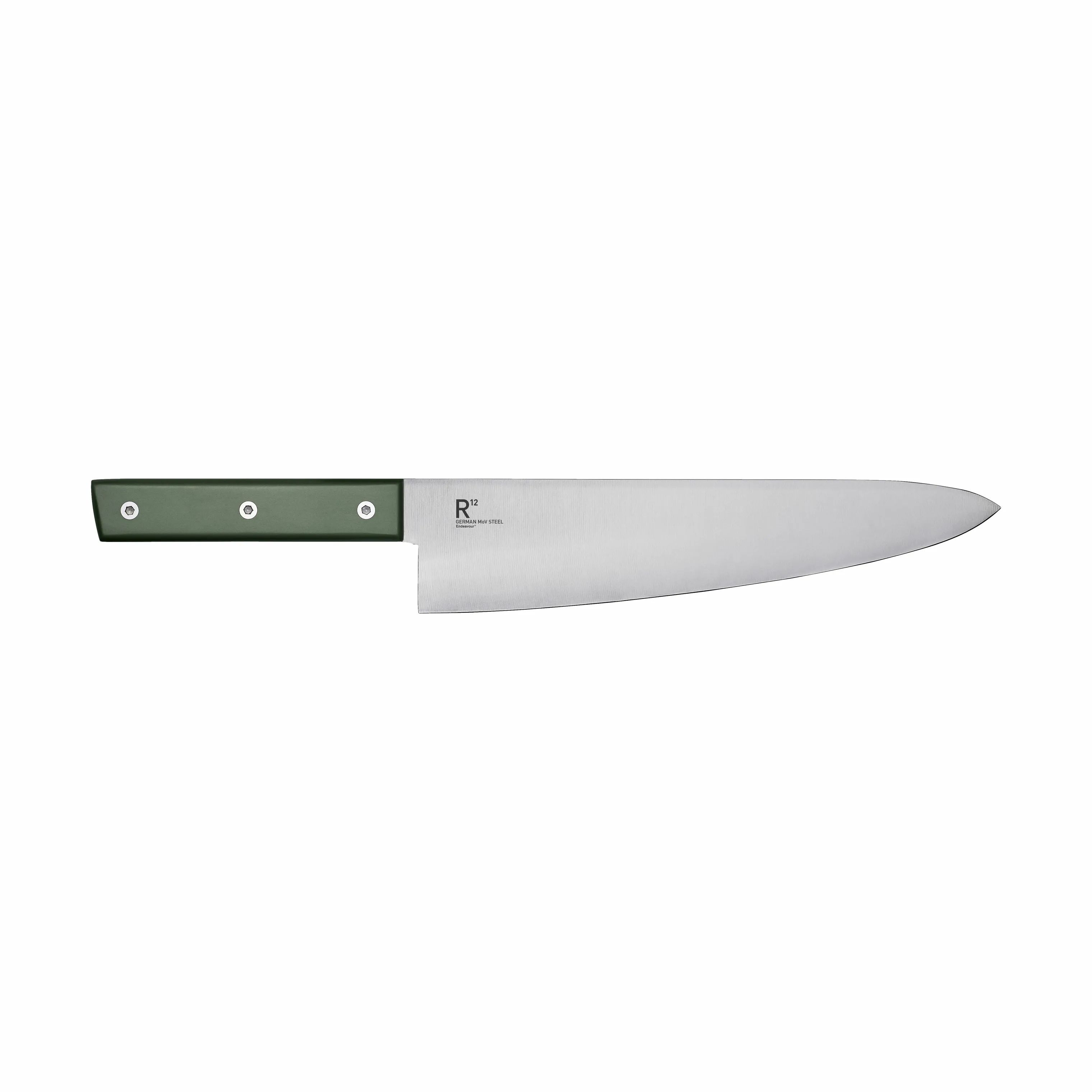 Endeavour Kokkeknive Resolution R12 Big Chopper Kniv i Grøn, 1